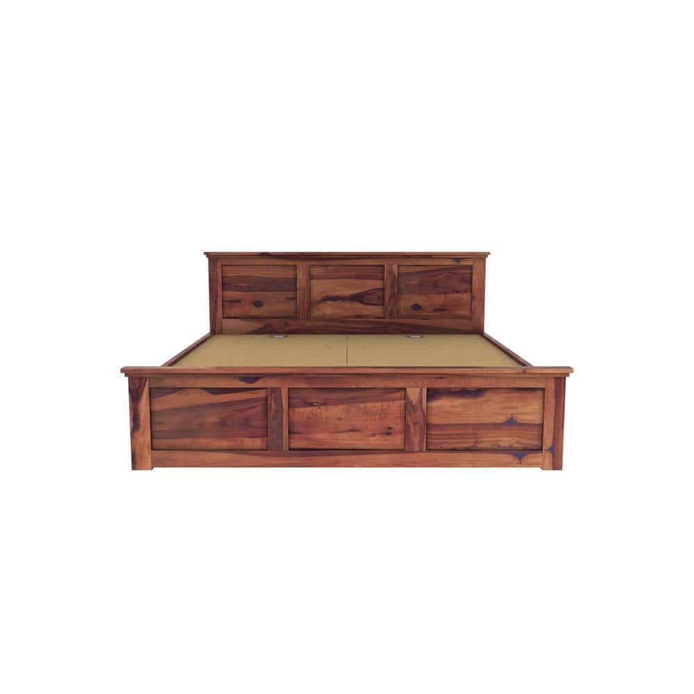 Stainfleld Sheesham Wood Queen Size Bed Non Storage Bed Provincial Teak Finish (60 x 78 inches)