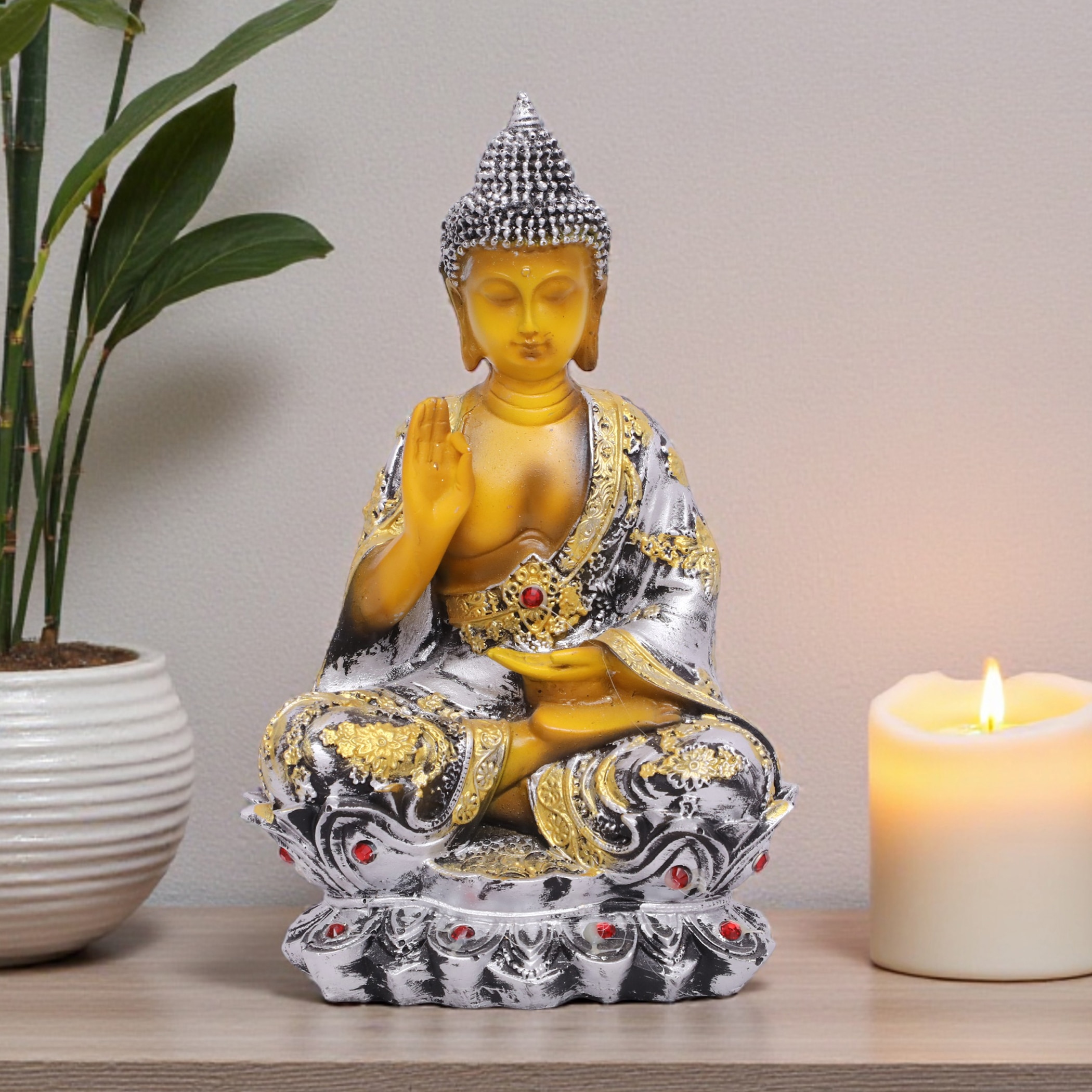 VEDAS Polyresin  Figurine in Brown Colour