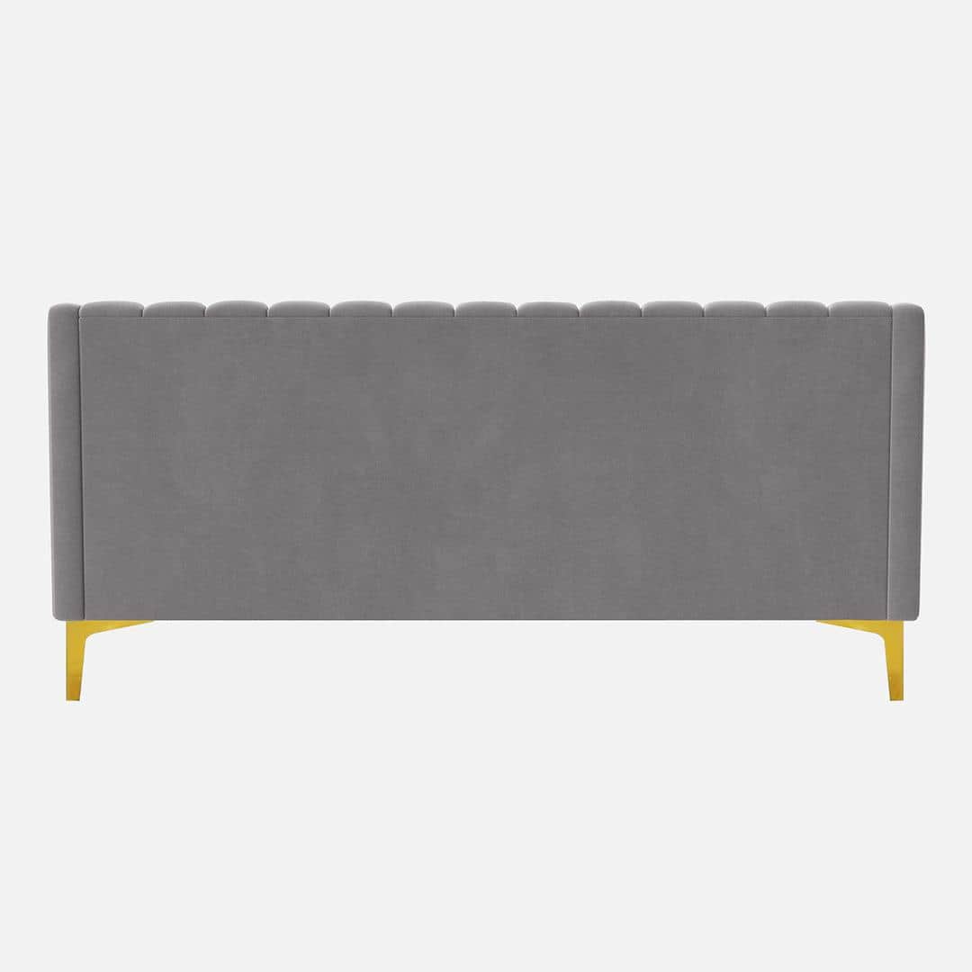 Fame Velvet 3 Seater Sofa in Grey Colour