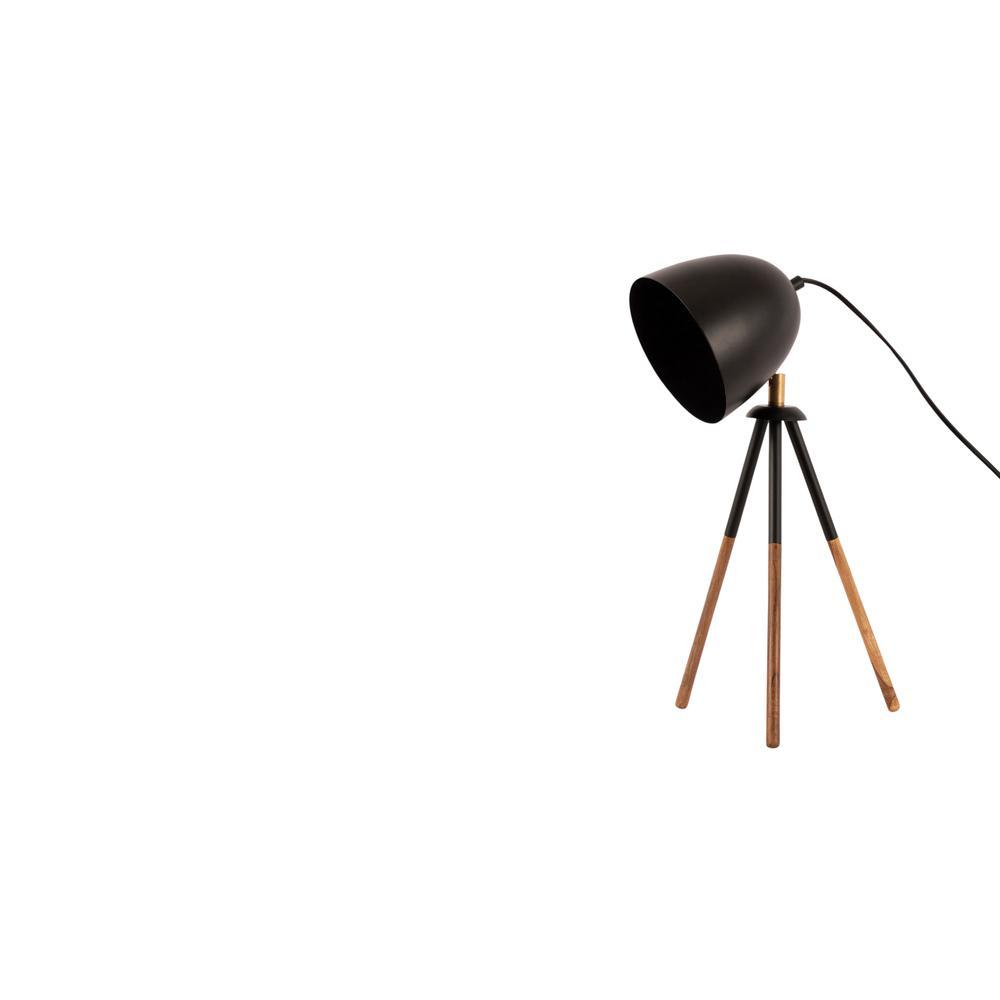 Teak Bud Desk Lamp Black