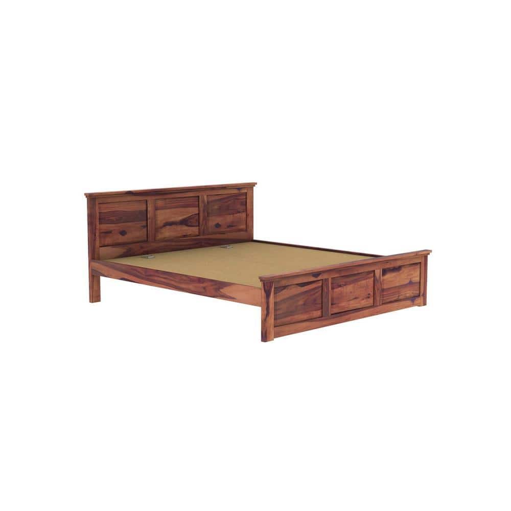 Stainfleld Sheesham Wood Queen Size Bed Non Storage Bed Provincial Teak Finish (60 x 78 inches)