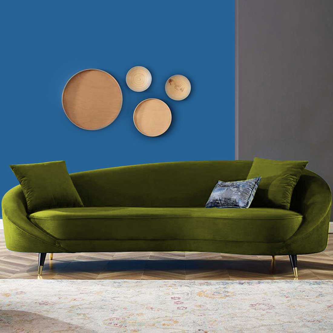 Corpen Fabric Sofa (Mint Green)