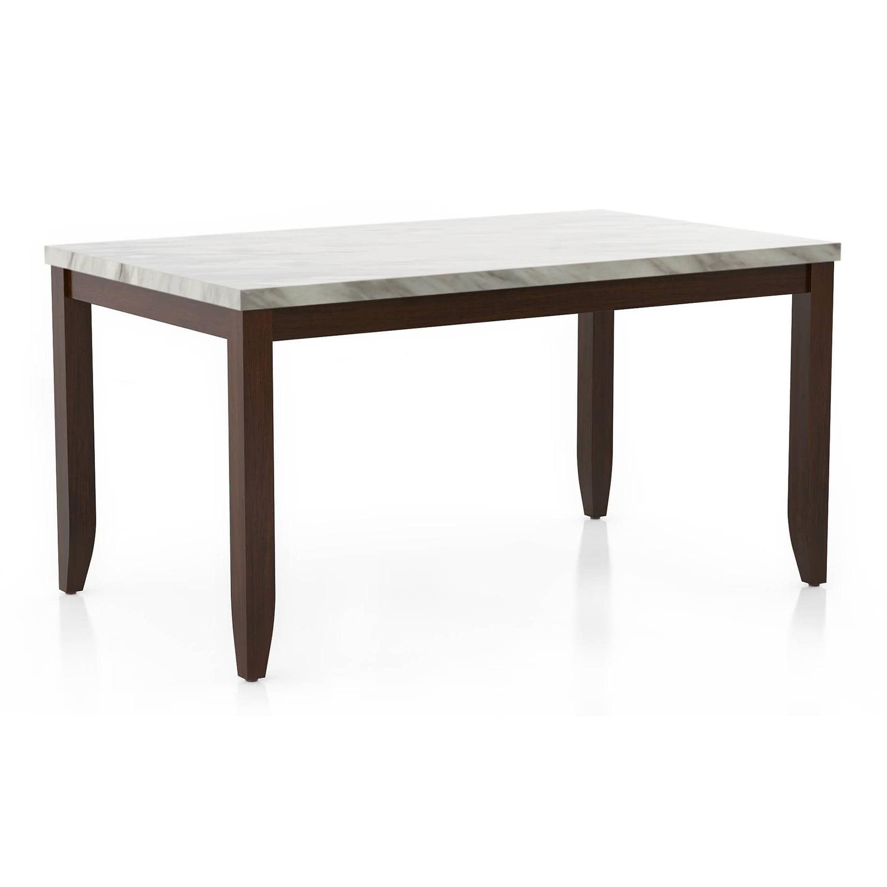 Matteo 6 Seater Dining Table Finish - Dark Walnut with of 6 lawson dinig chairs