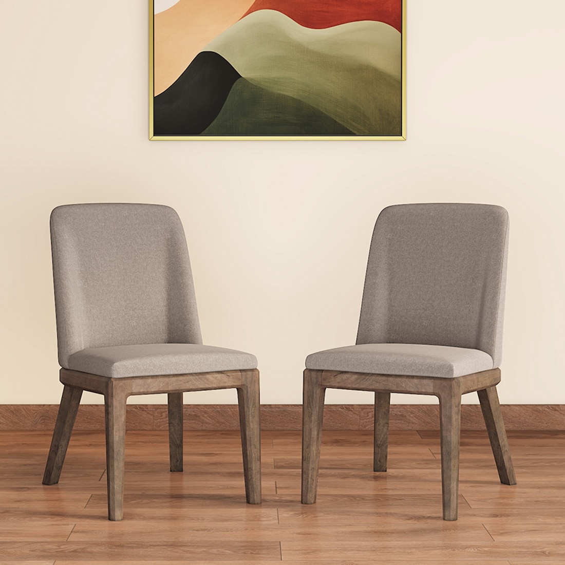 urban ladder Anderson Solid Wood Dining Chair in Danish Walnut Finish With Shitake Beige Colour-picture-20