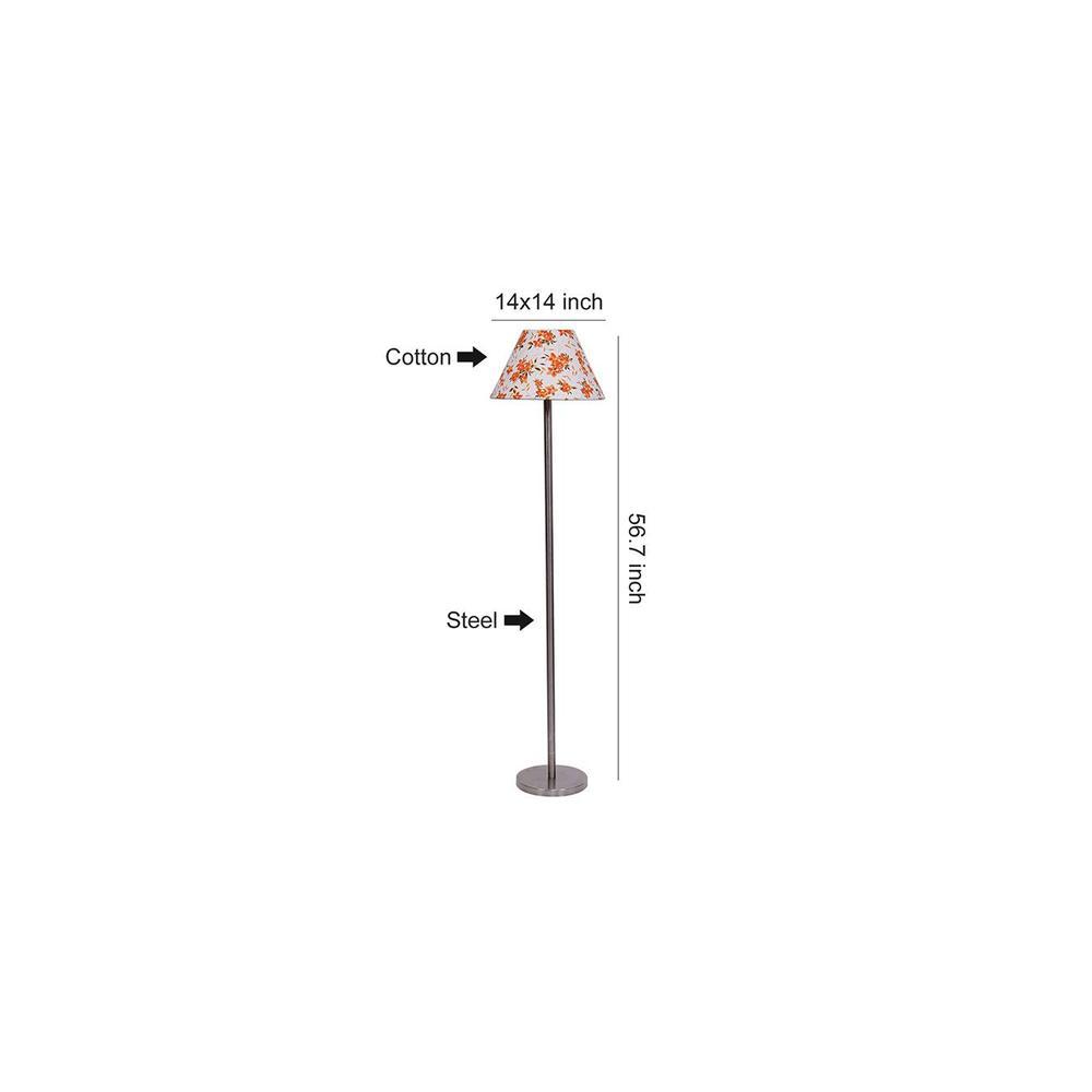 Dessa Multicolour Cotton Shade Floor Lamp