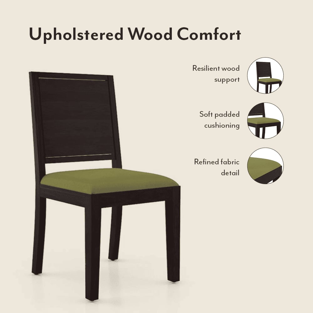 Arabia Xl Storage- Oribi 6 Seater Dining Table Set (Colour- Avocado Green , Finish- Mahogany)