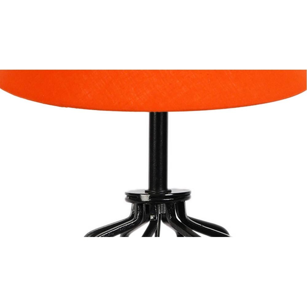 Raelyn Orange cotton Table lamp with Iron Base