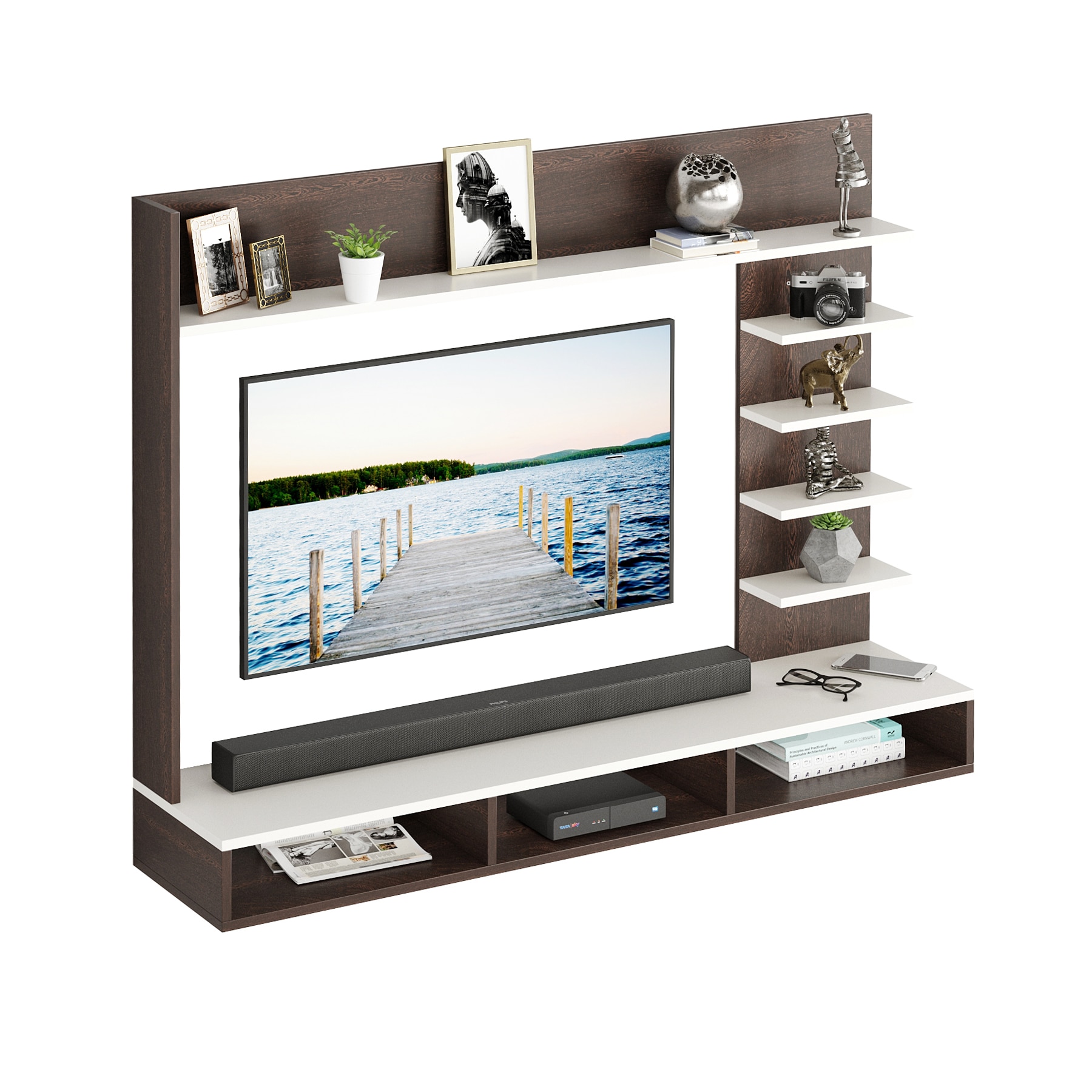 Primax Grande Engineered Wood TV Unit in Wenge Finish - 42
