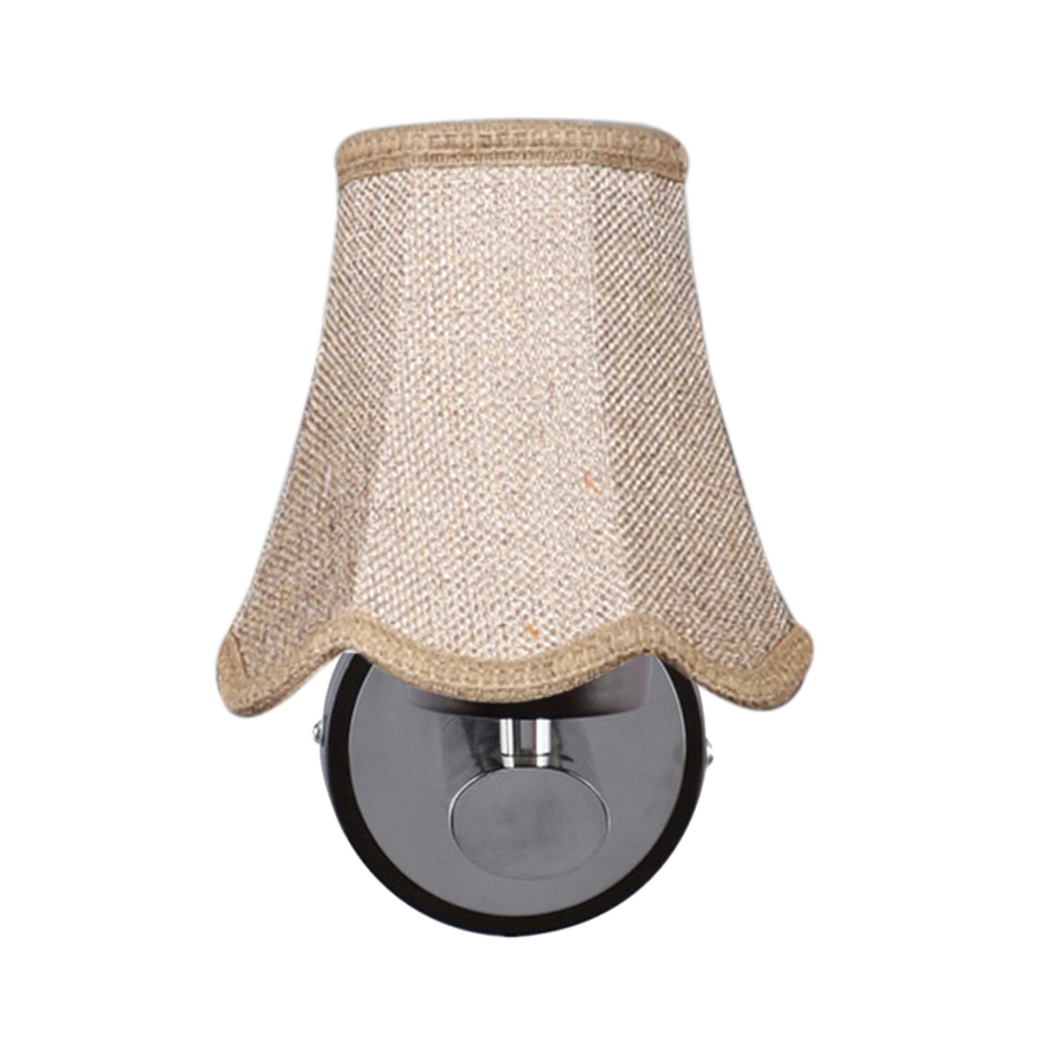 Devansh Metal Wall Mounted Lamp With Beige Jute Shade