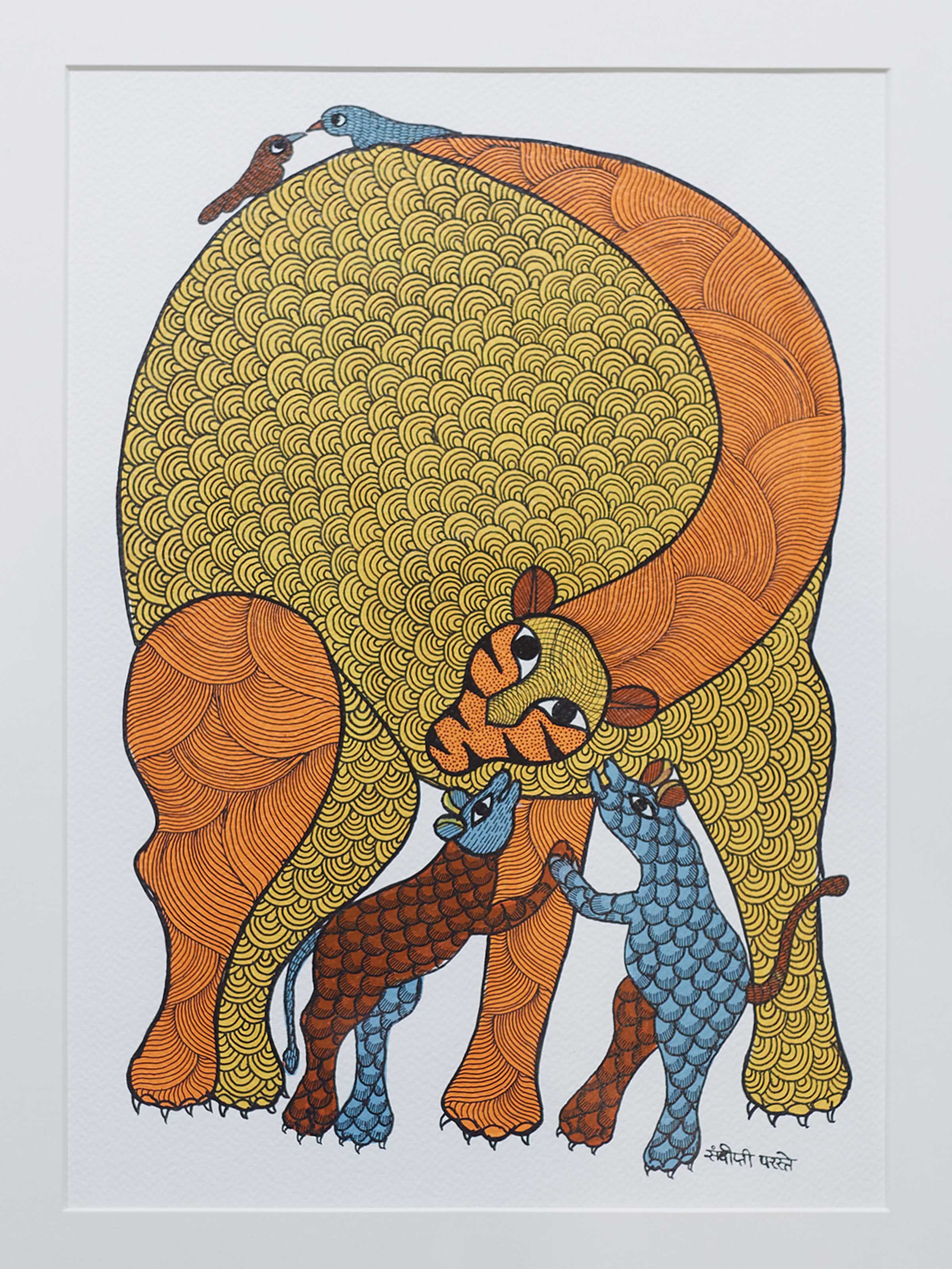 Mother And Child Gond Art