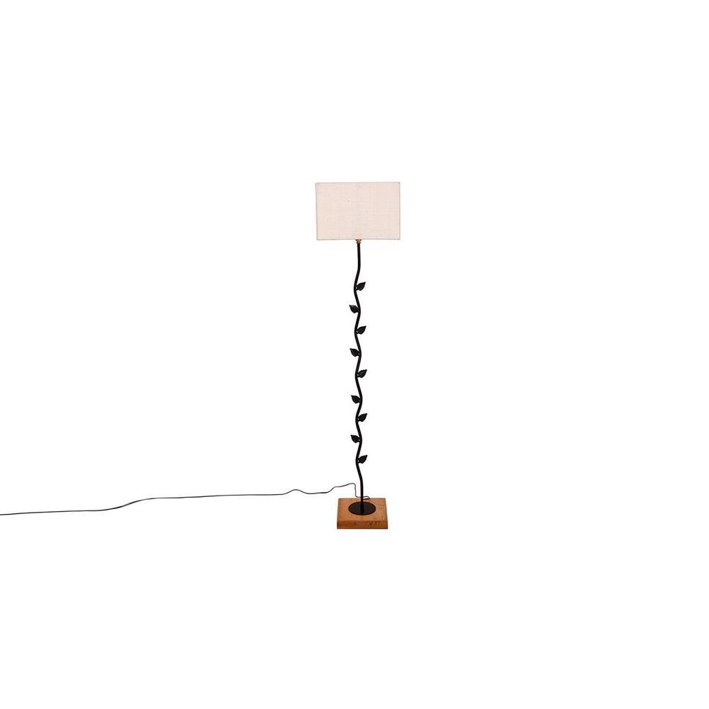 Elin White Cotton Shade Floor Lamp