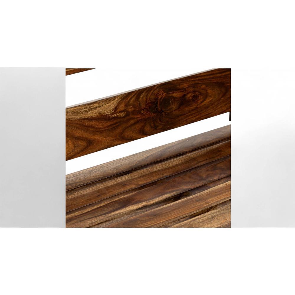 Oakmont Sheesham Wood Traditional 3 Seater Bench