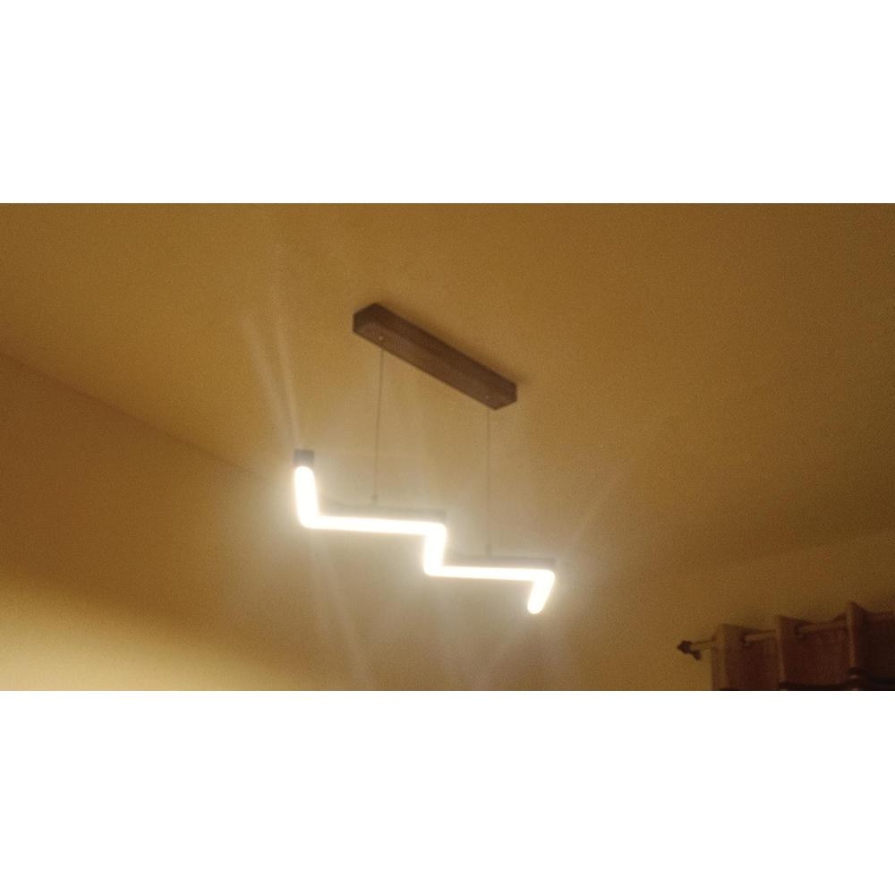 Twist 36 Brown Wooden LED Hanging Lamp