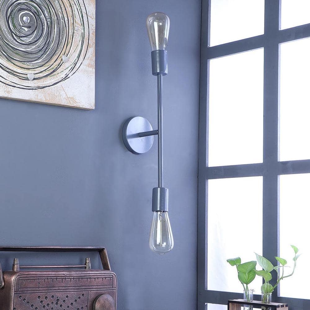 Filo Grey Metal Wall Light