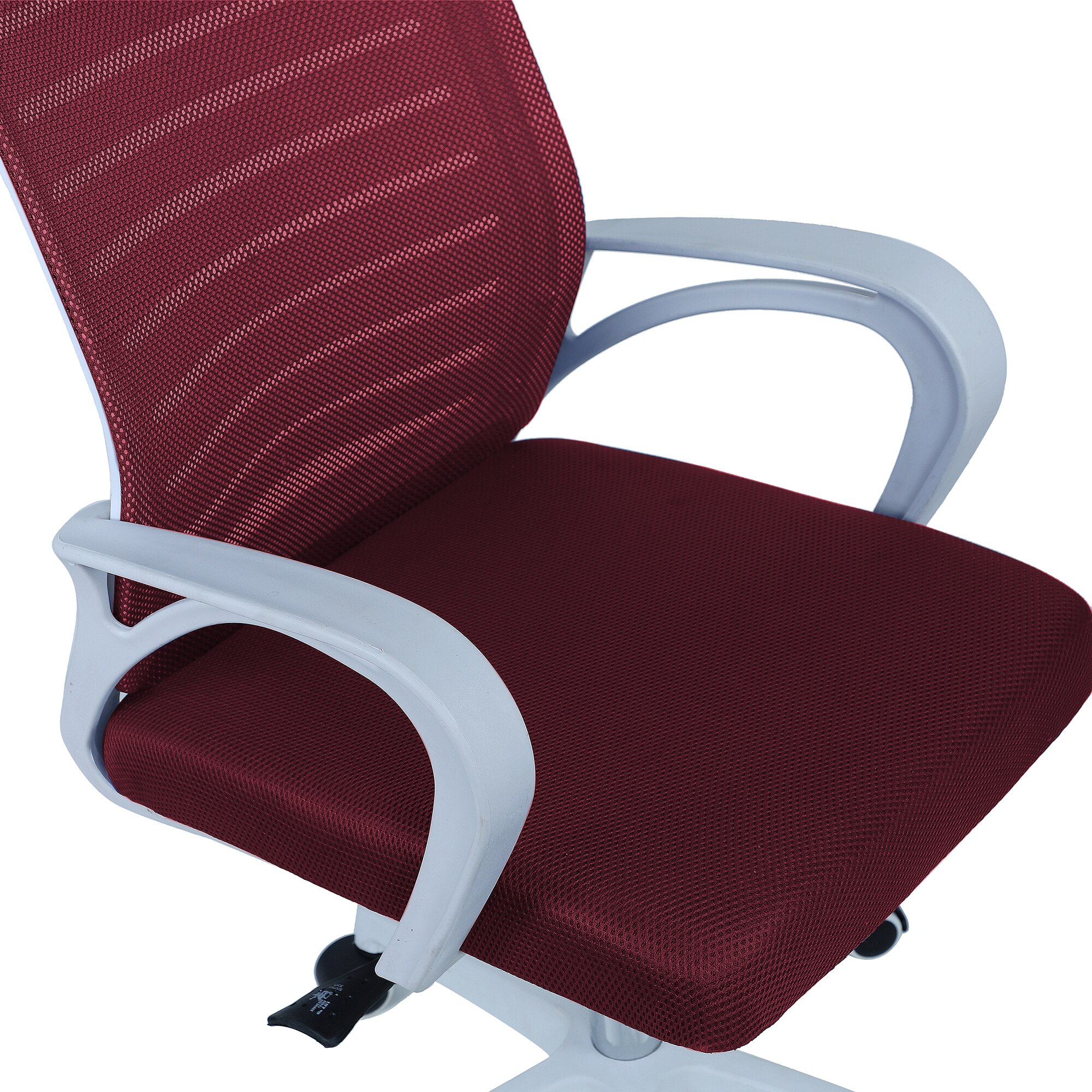 Mmarveal Mid Back Ergonomic Chair in Maroon Colour