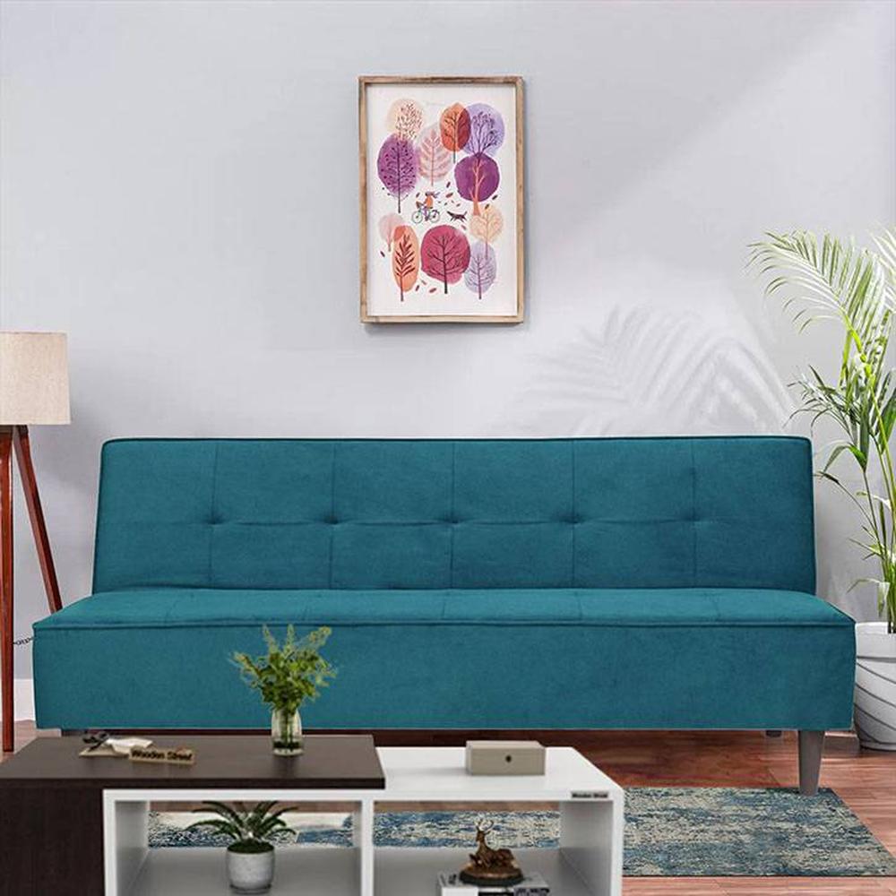 Palermo Click-Clack Sofa cum Bed in Green Colour