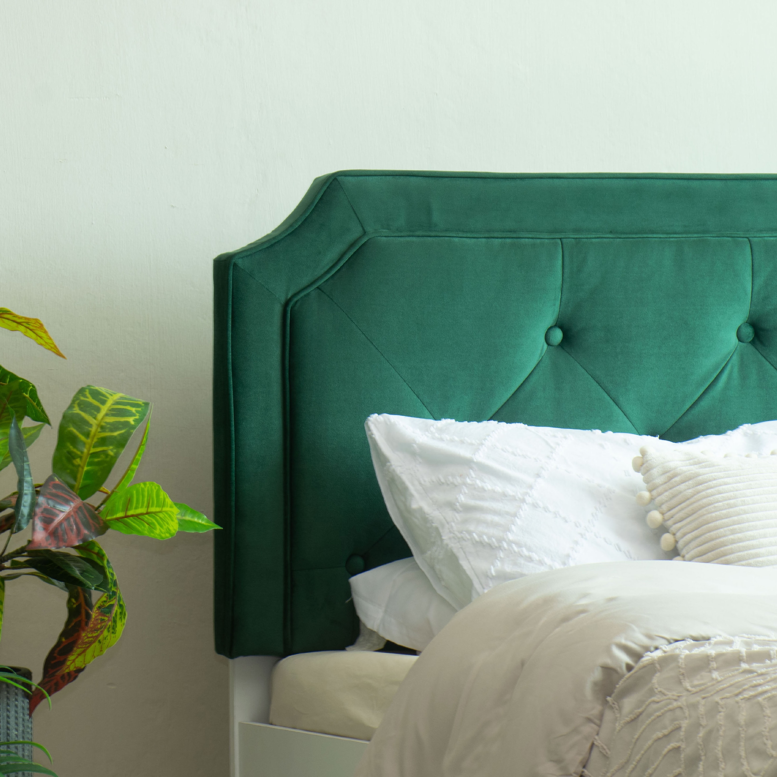 Citta Bed With Premium Leatherette Fabric Box and Half Hydraulic Storage - Queen Bed