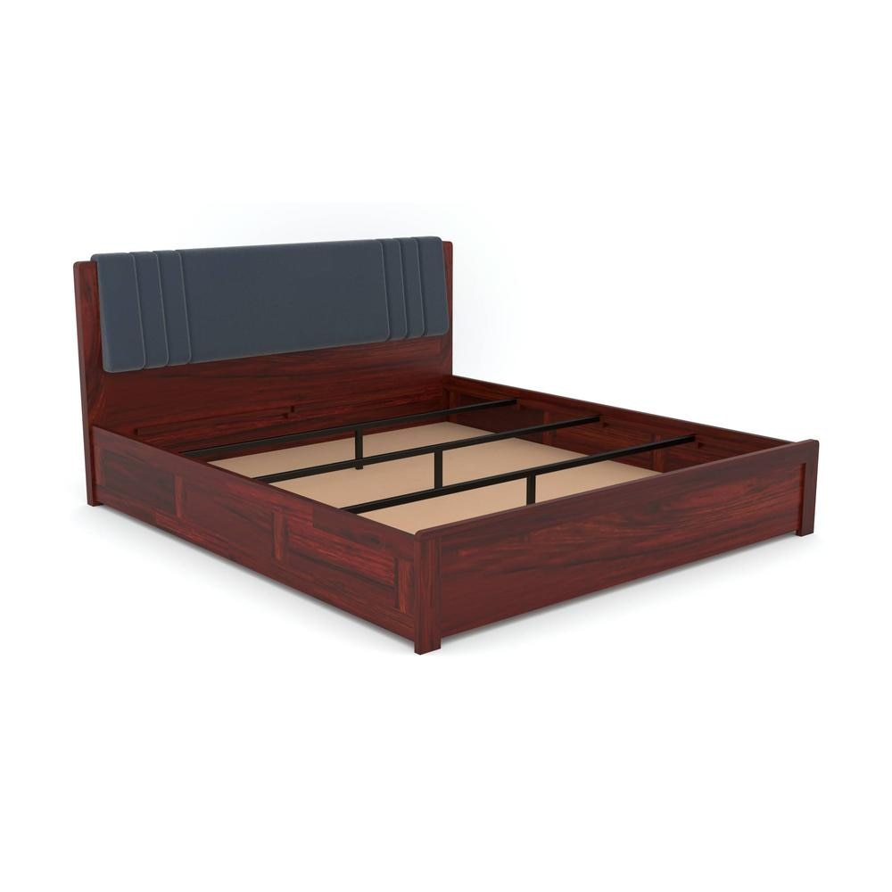 Nahiri Sheesham Wood King Size Bed In Honey Oak Finish With Box Storage