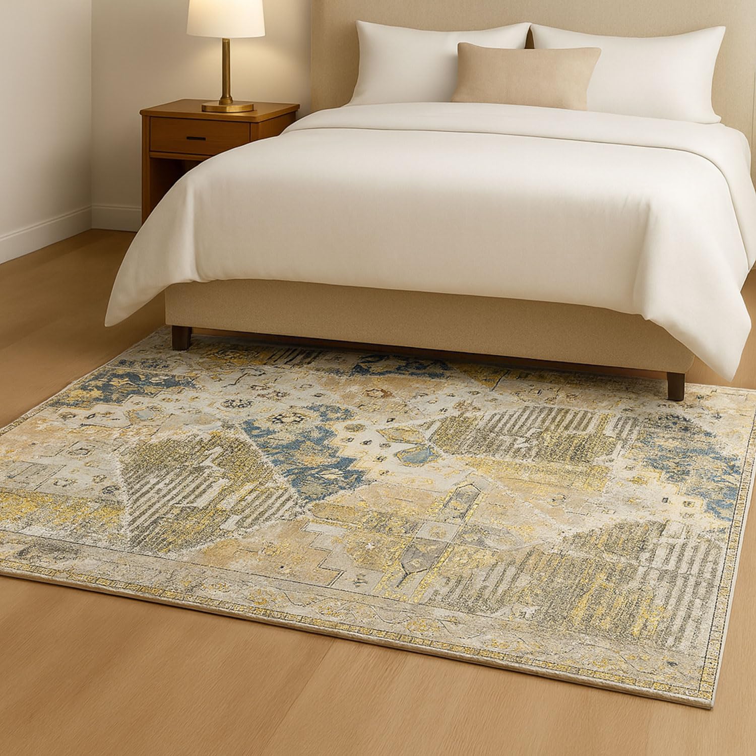 Luxe Home Polyester Abstract Carpet – (3x5 Feet, Multicolor, TPR)