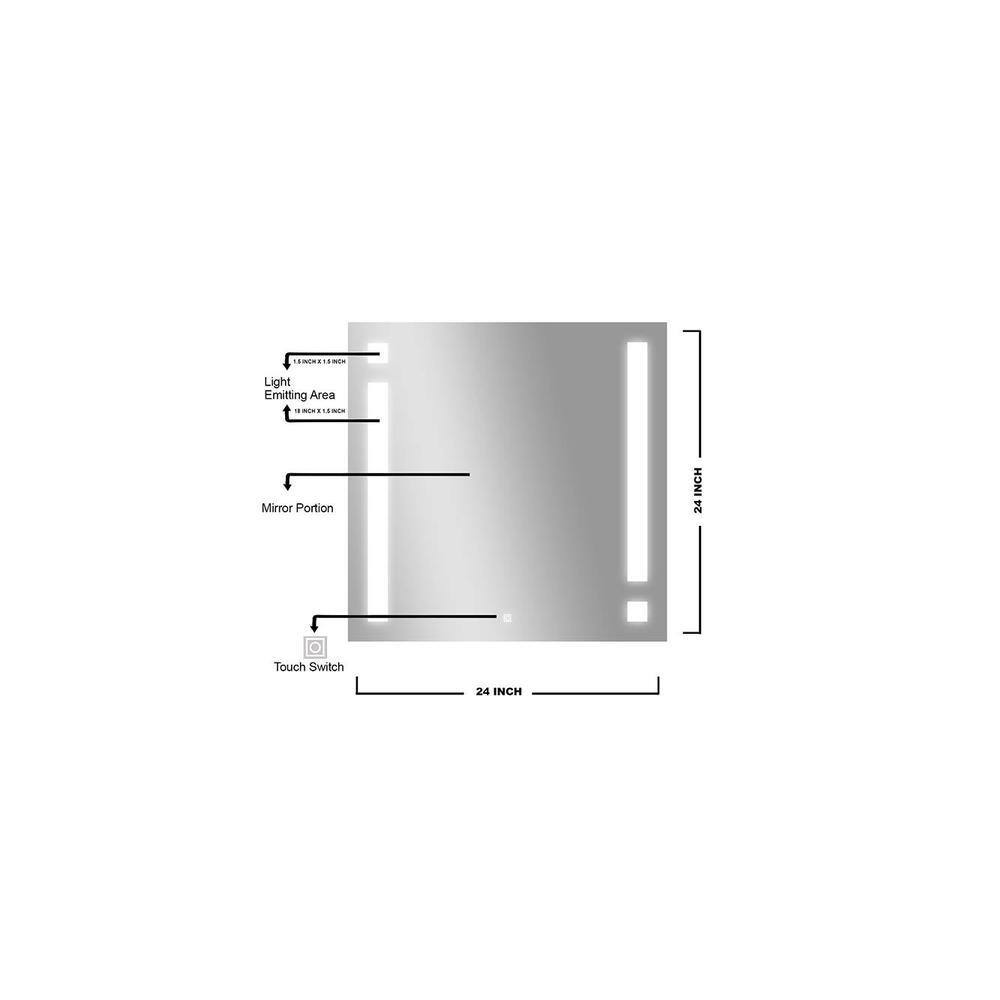 Bathroom Mirror and LED Mirror EL2424LED1FMLSMR