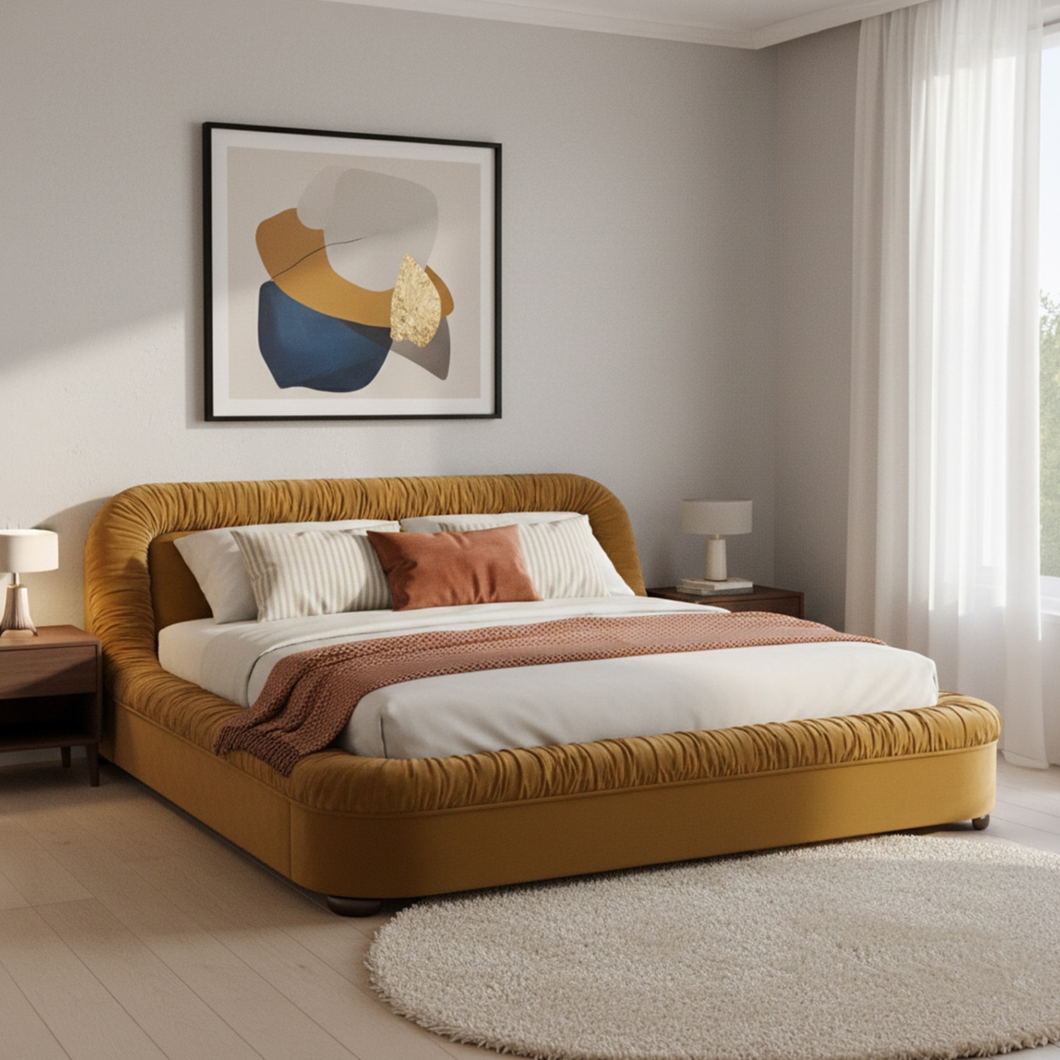 Casa Haven Relax Queen Size Bed in velvet With Engineered Hardwood Frame & Hydraulic Storage - Nestroots