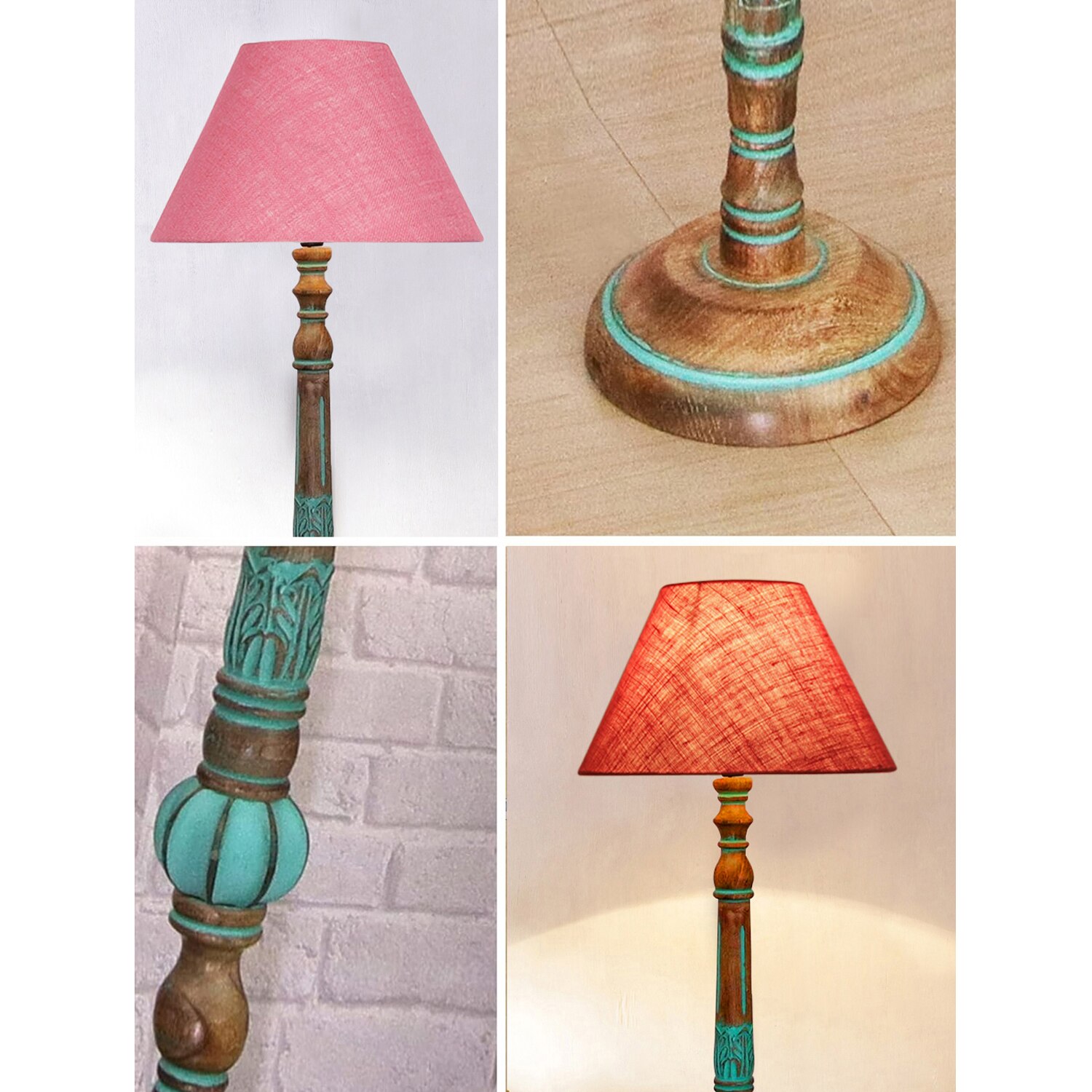 Devansh Wooden Floor Lamp