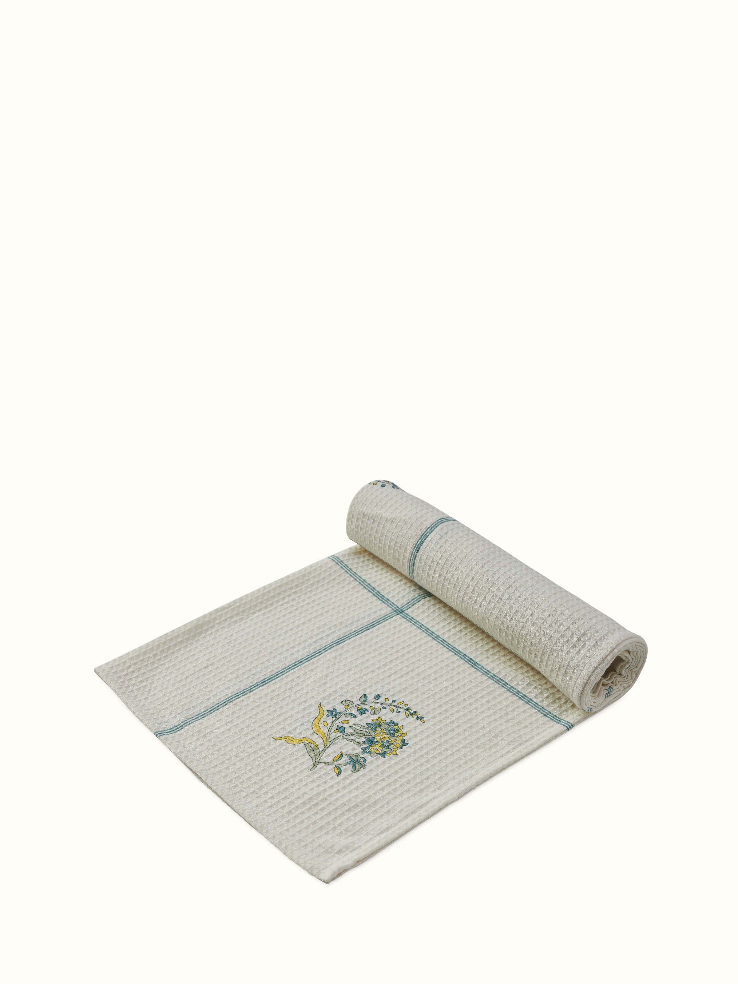 Back view of Large Cotton Bath Towel highlighting weave and print quality.