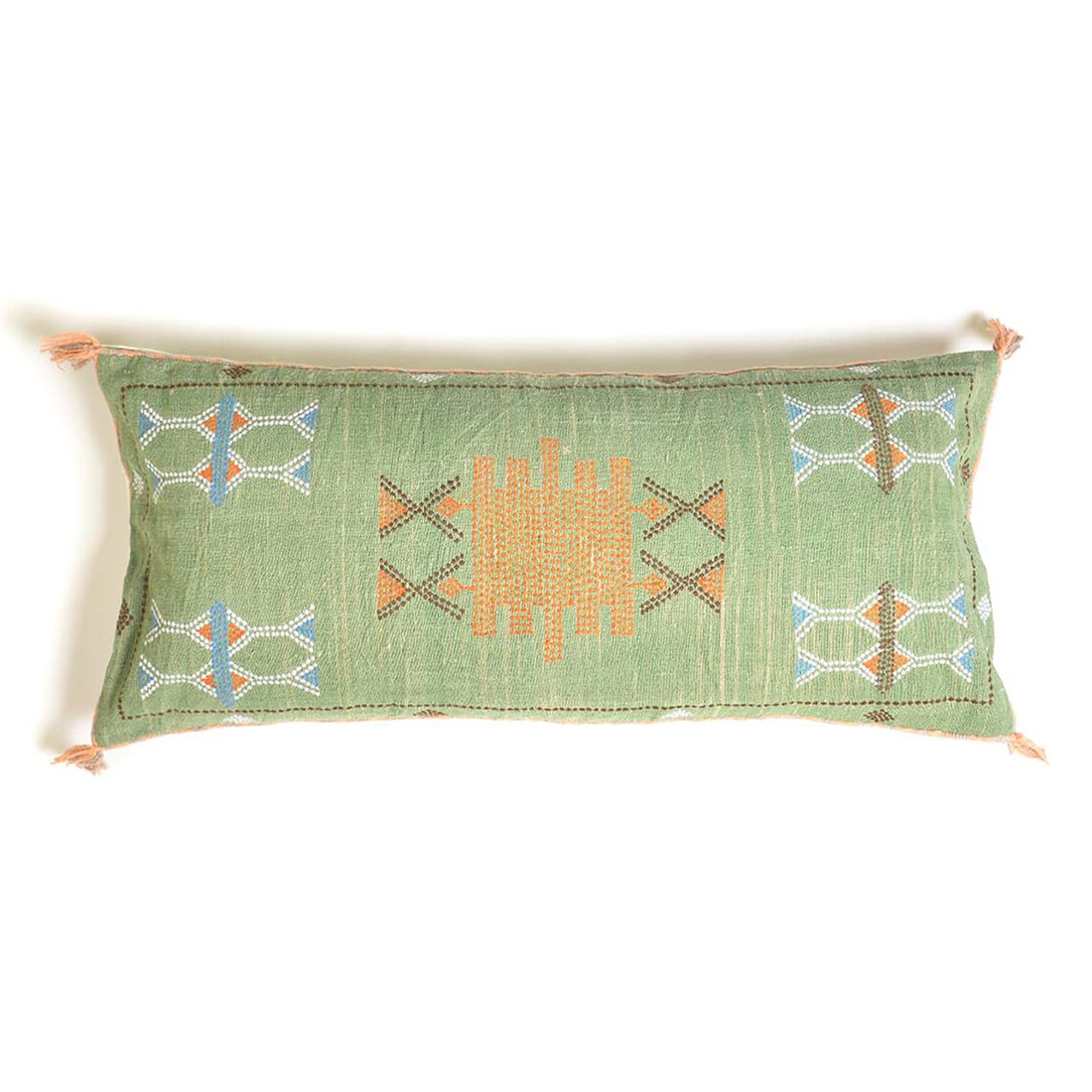 Pistachio Linen Lumbar Pillow Cover - Urban Ladder