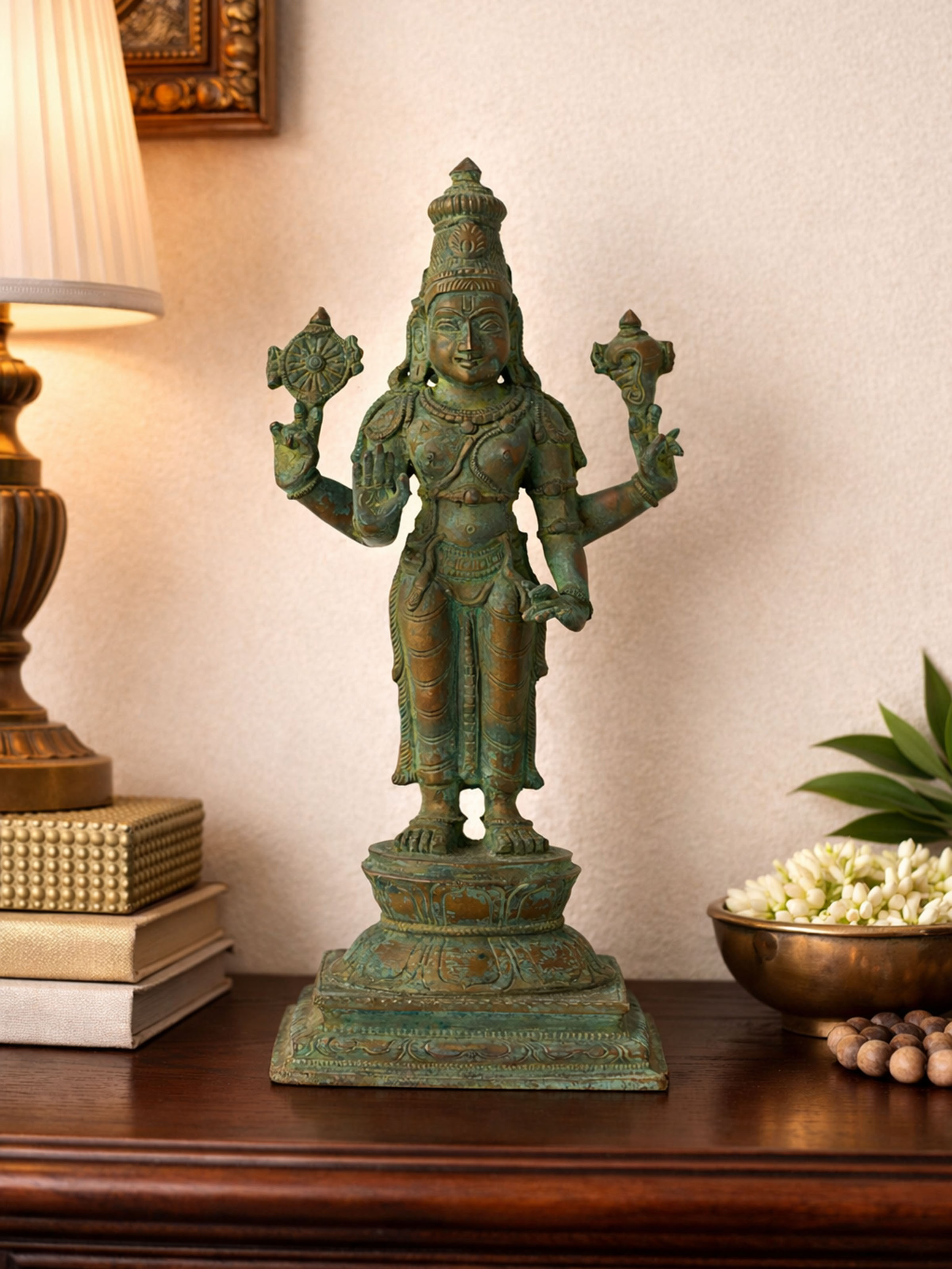Bronze Cast Vishnu Idol