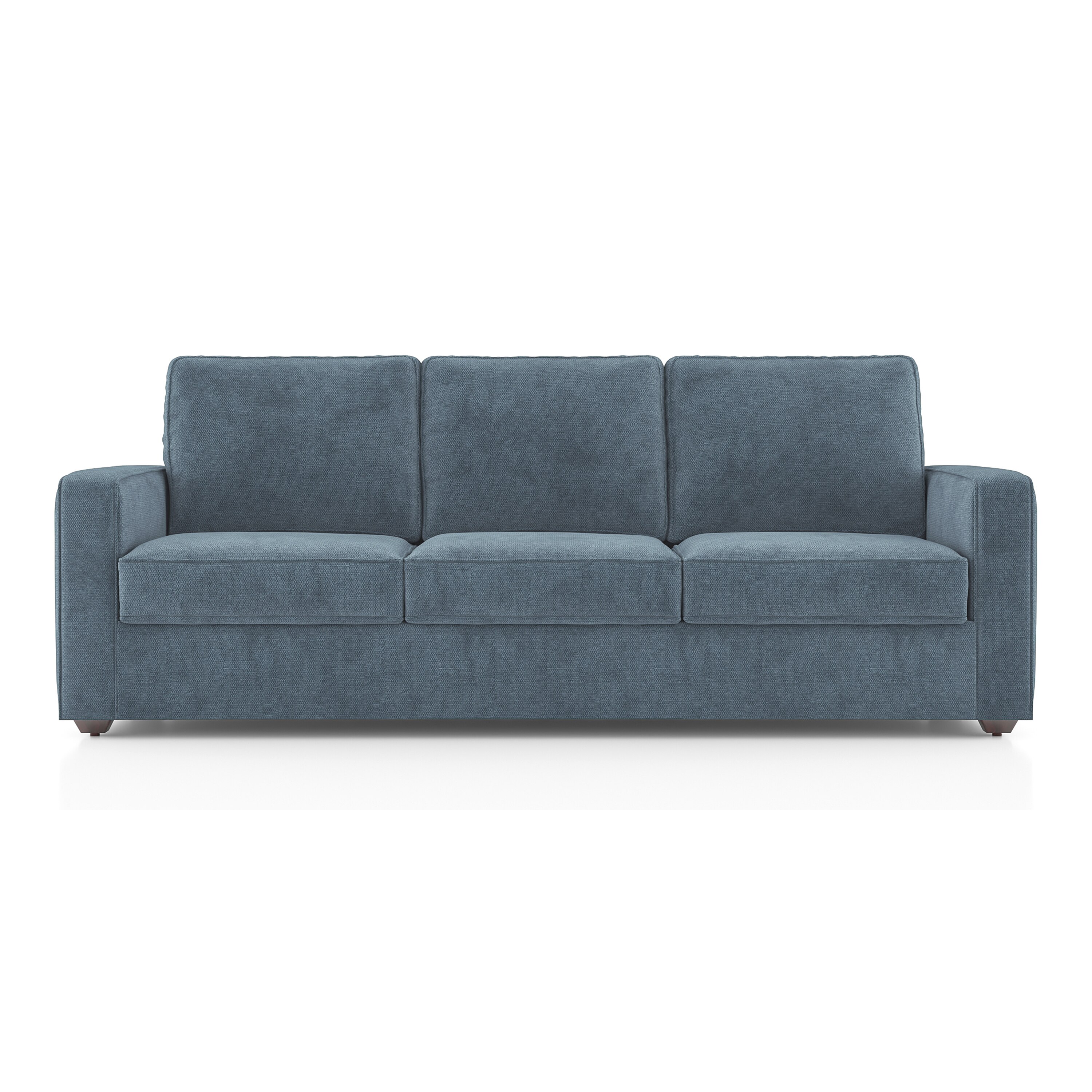 Apollo Compact Fabric Sofa (Colour : Ocean Weave, Seating Capacity : 3 Seater, Cushion Type : Soft, Back Type : Regular Back)