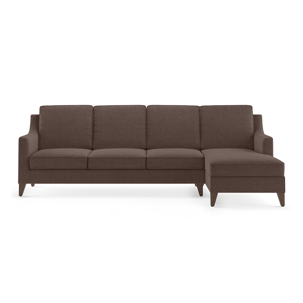 Abbey Sectional Sofa (Colour : Daschund Brown, Cushion : Hard, Seater : Right Aligned 3 Seater + Right Aligned Chaise)