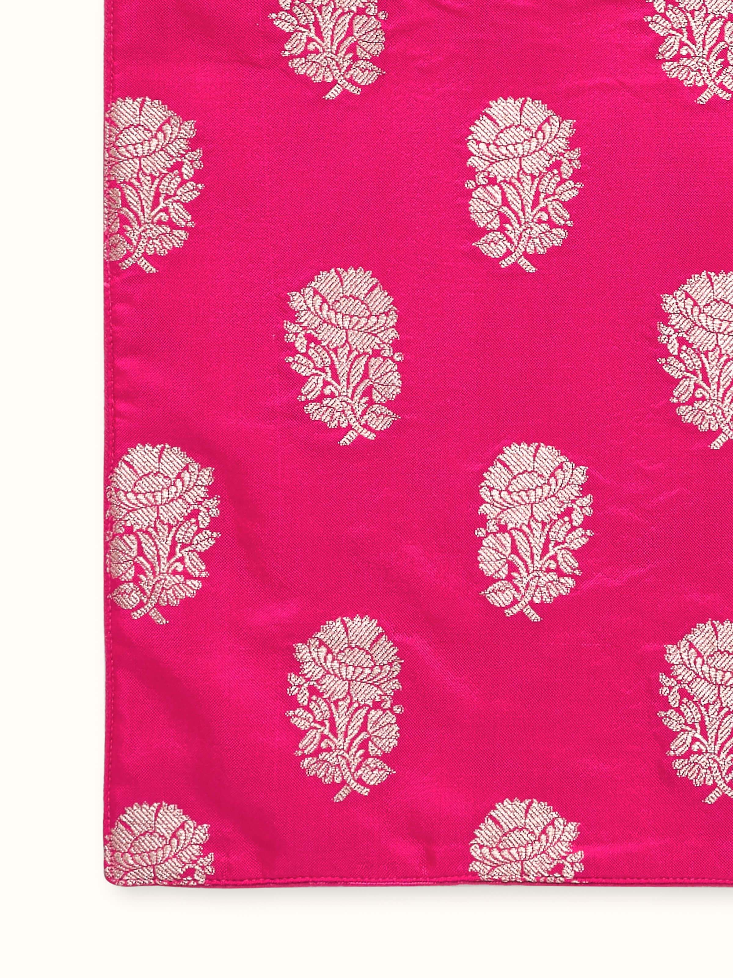 Avasa Rani Buti Silk Banarasi Brocade Handloom Table Runner