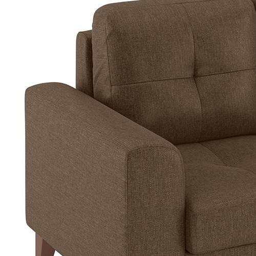 Verona Essential 1 Seater Fabric Sofa in Mocha Colour