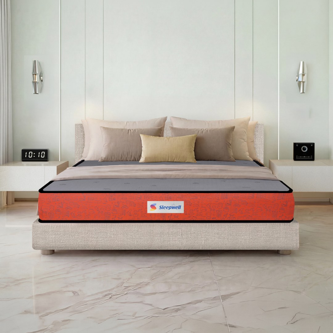 Sleepwell Dual Pro Reversible Soft Firm Mattress Enhanced Air Circulation Double 72x48x8 Inch