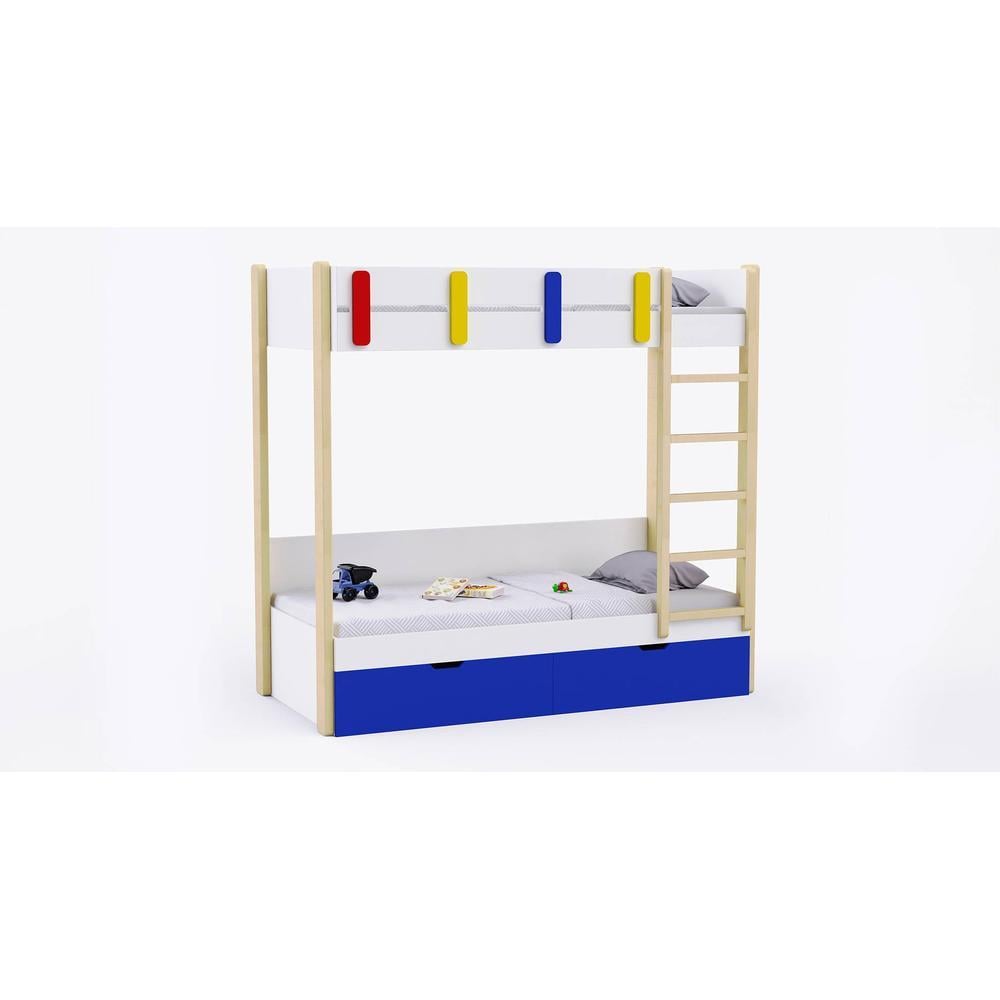 Pine Tree Bunk Bed with Drawer Storage