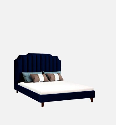 Eliana Engineered Wood Queen Size Non Storage Bed In Honey Oak Finish