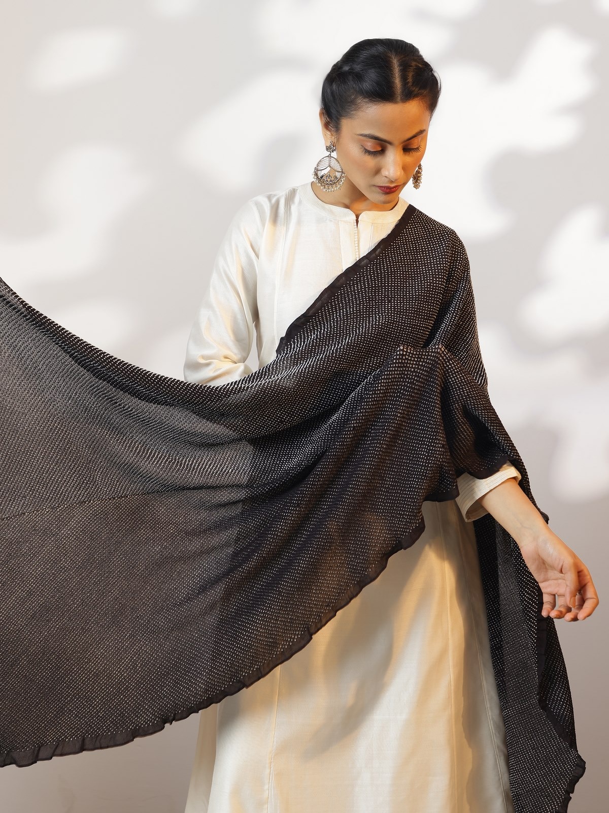 Blue Georgette Bandhani Tie & Dye Dupatta