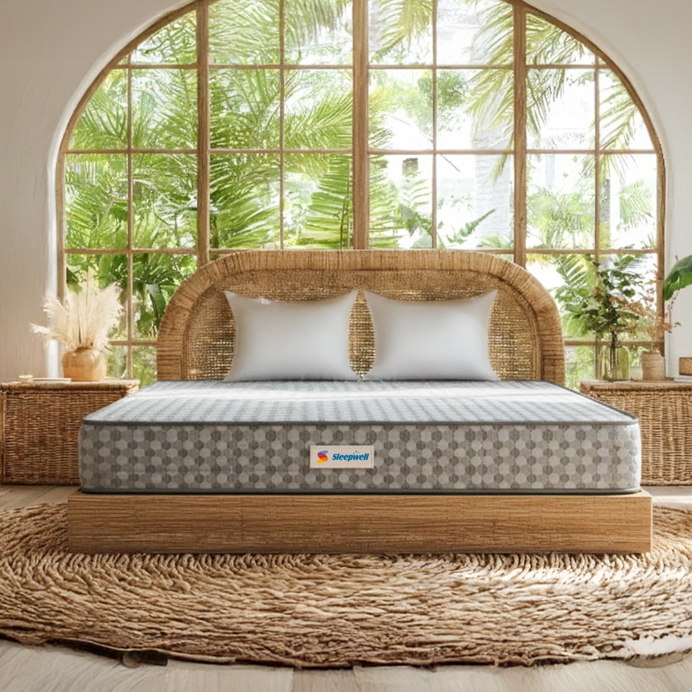Sleepwell Ortho Pro Natural Latex, Back & Spine Support 8 inch Queen High Resilience (HR) Foam Mattress (L x W: 78 inch x 60 inch)