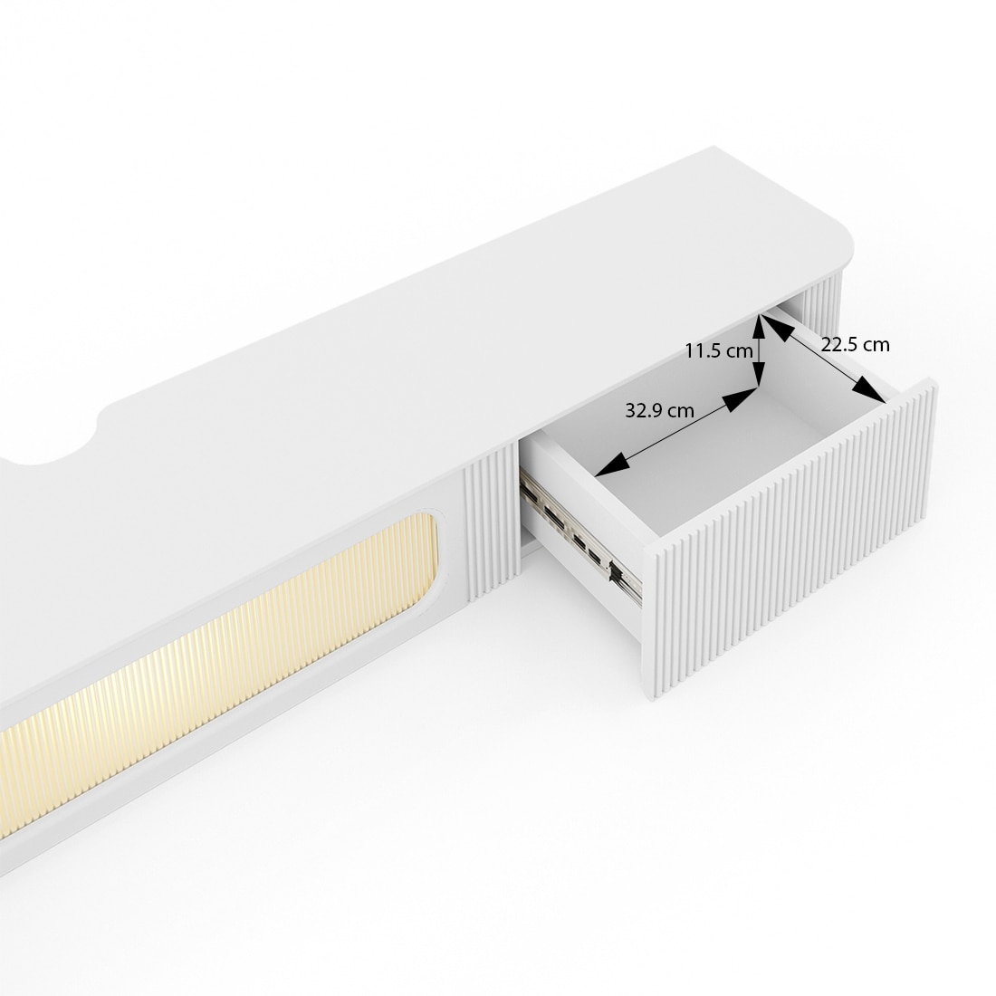 Estella Wall Mounted TV Unit Cream Finish