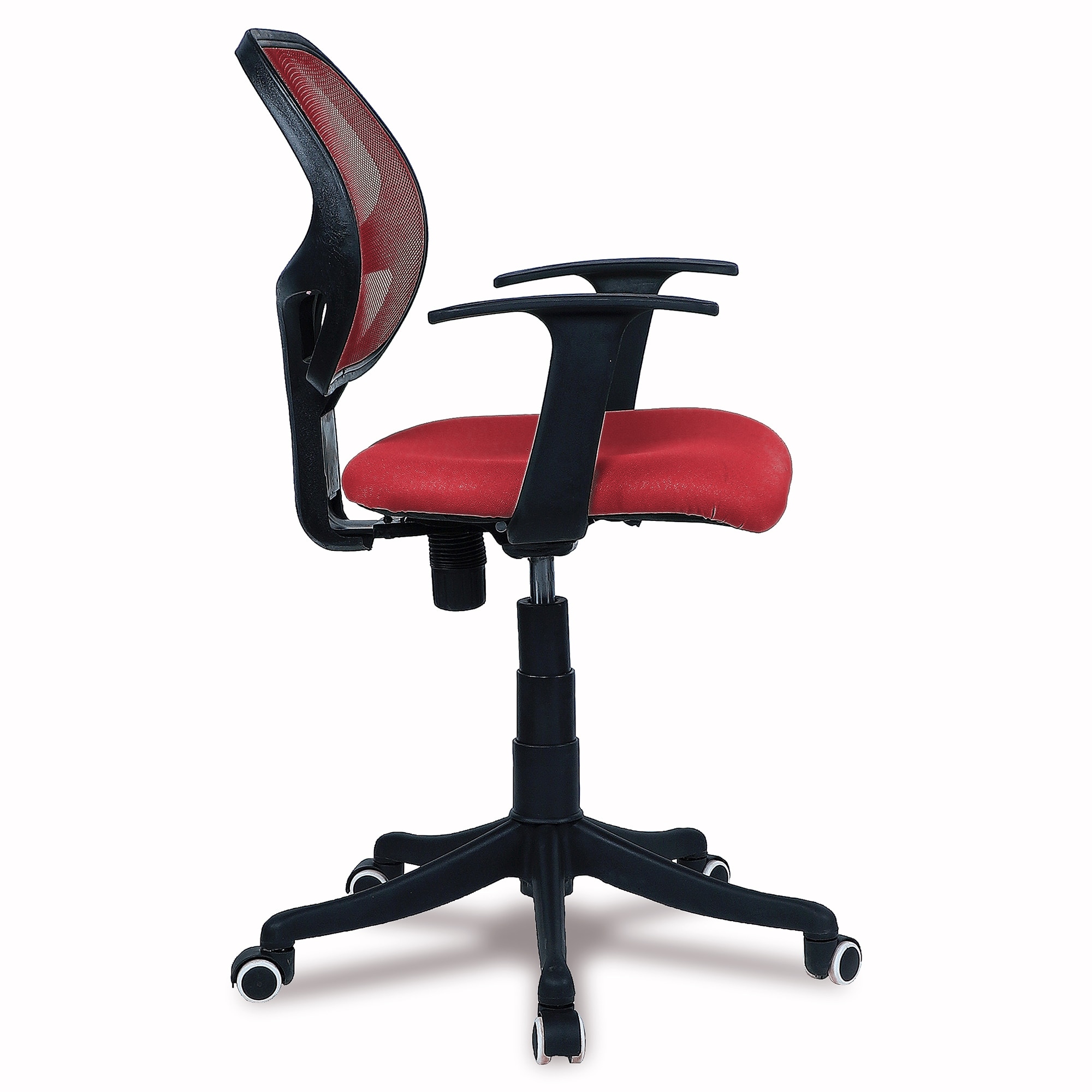 Jaazza Low Back Ergonomic Chair in Red Colour