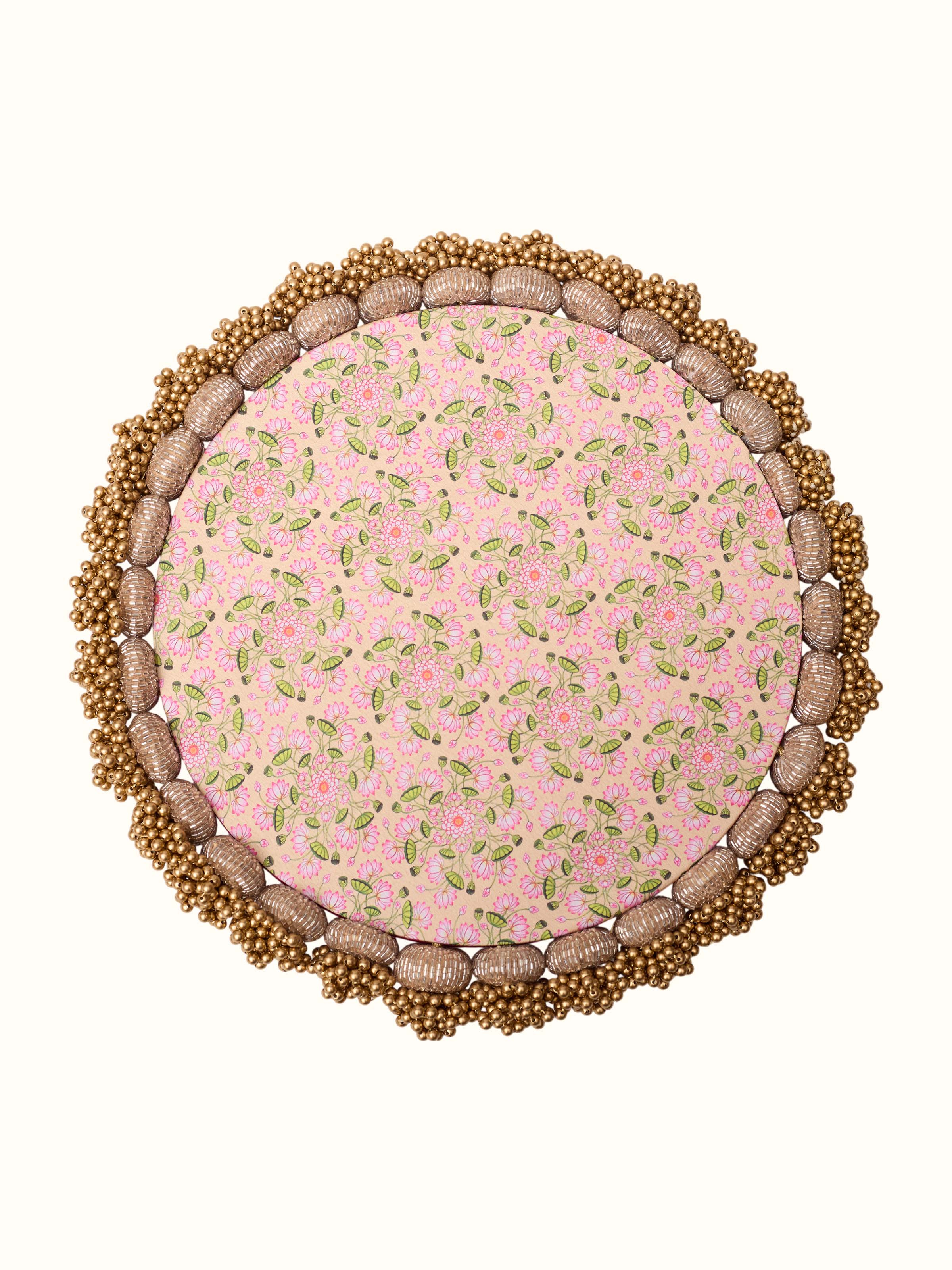 Back view of Shrinathji Hand Block Print Fabric Pallet