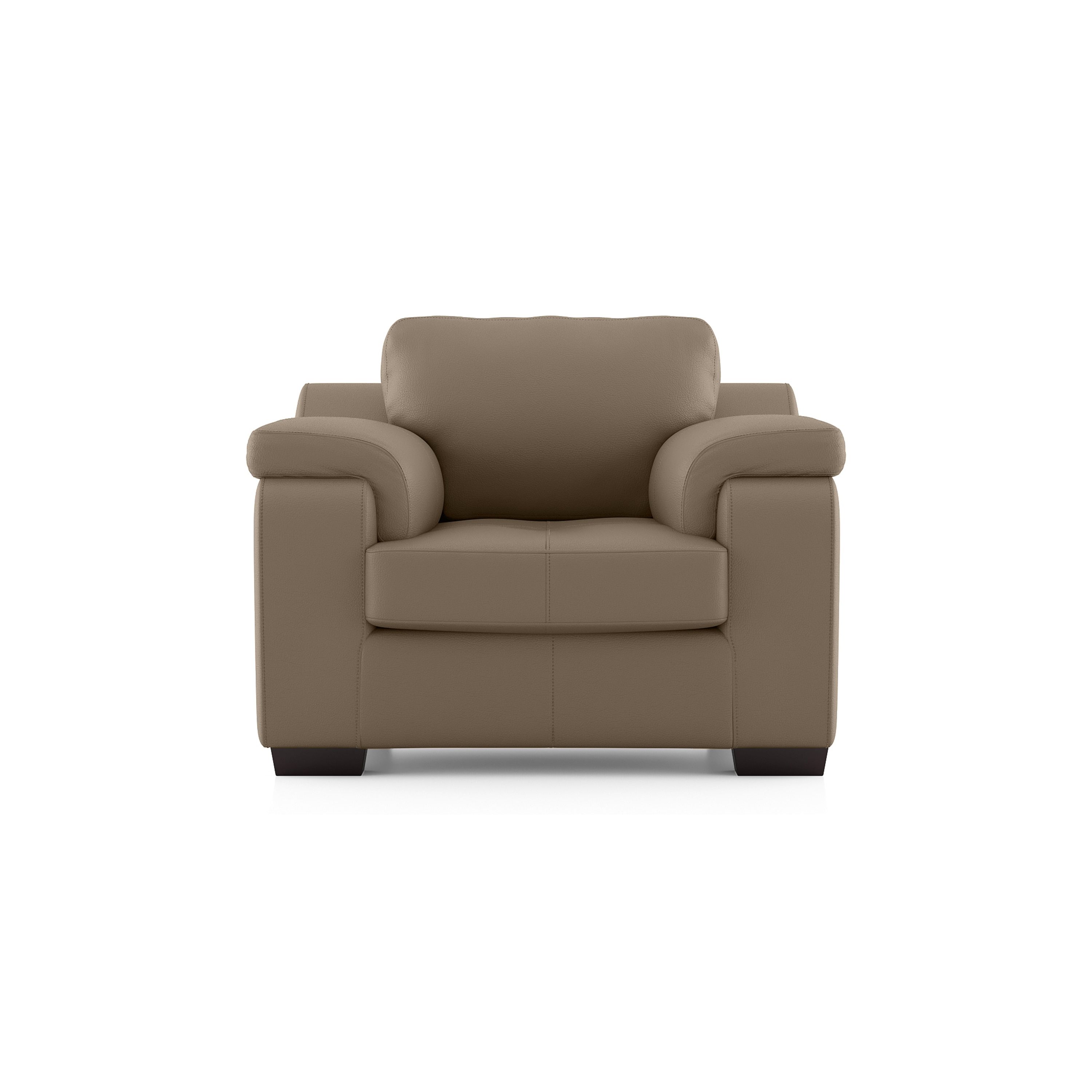 Trissino 1 Seater Premium Italian Leather Sofa In Dark Truffle