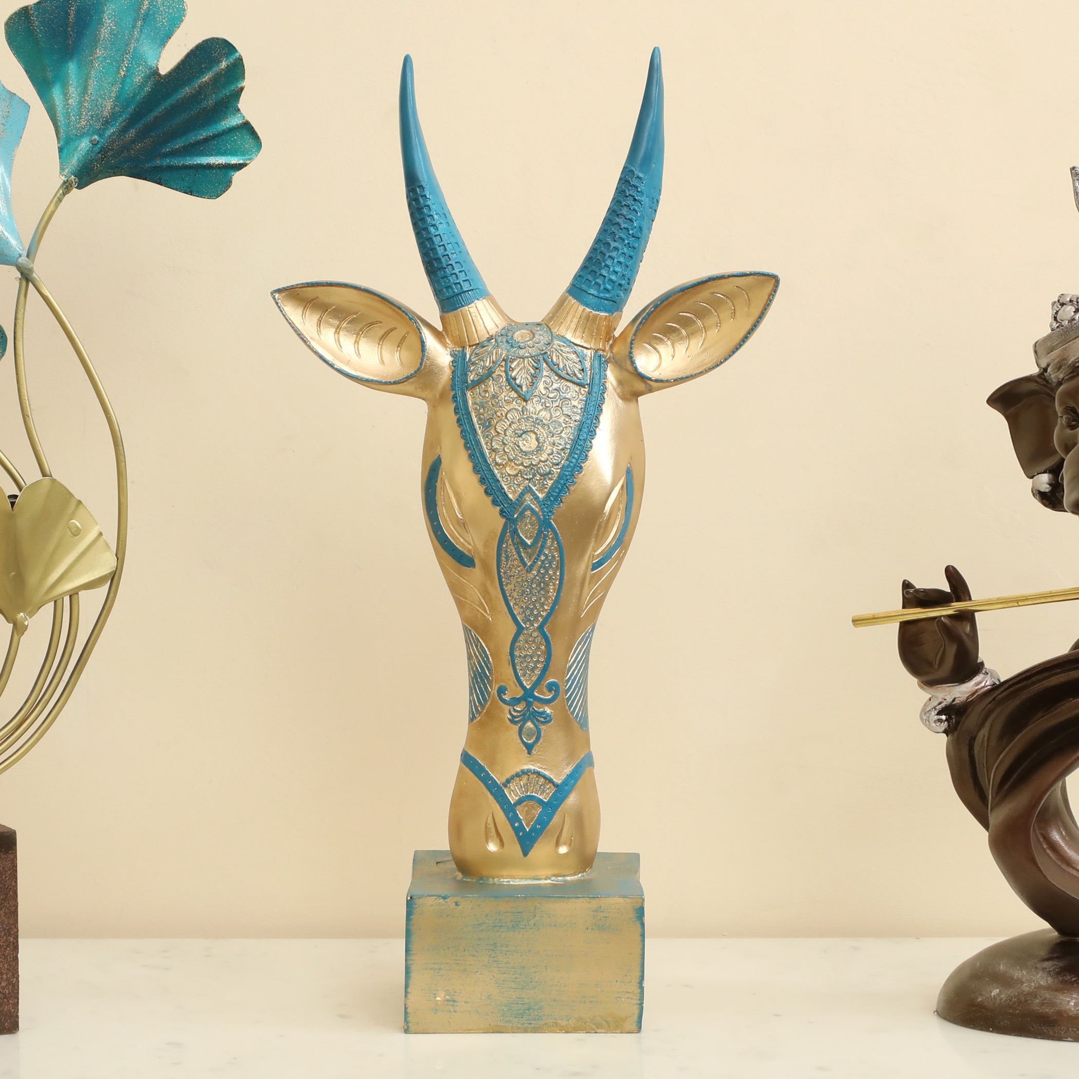 Yumi Polyresin Figurine in Gold Colour - Vedas