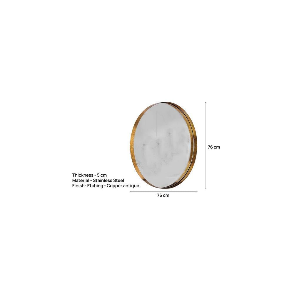 Brass Etching Stainless Wall Mirror