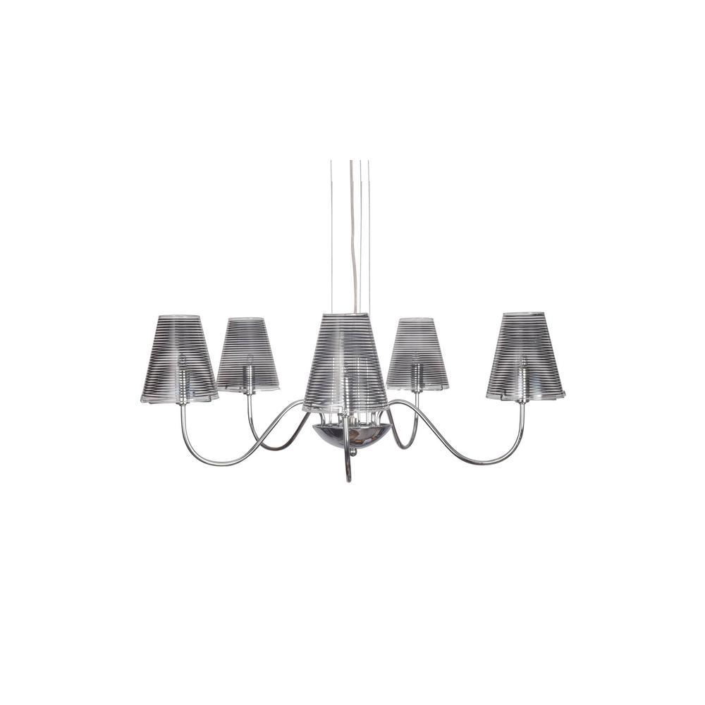 Yearby 5-Light Sputnik Glass Shade chandelier