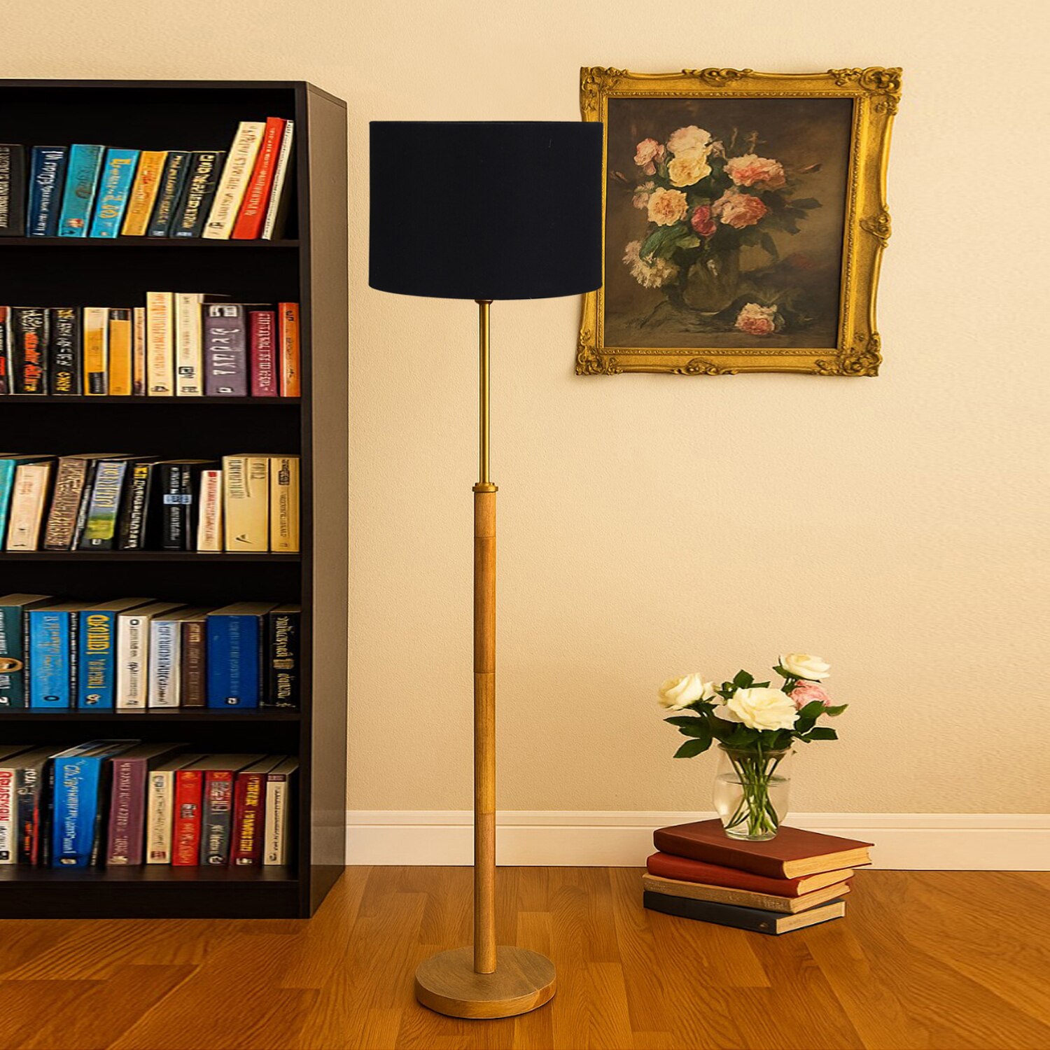 Devansh Wood & Metal Floor Lamp