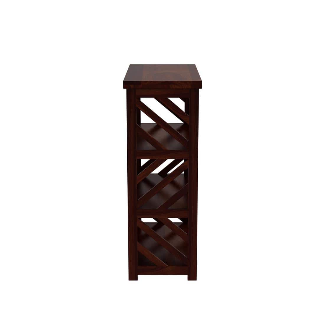 Lala Solid Wood Bookshelf in Walnut Finish