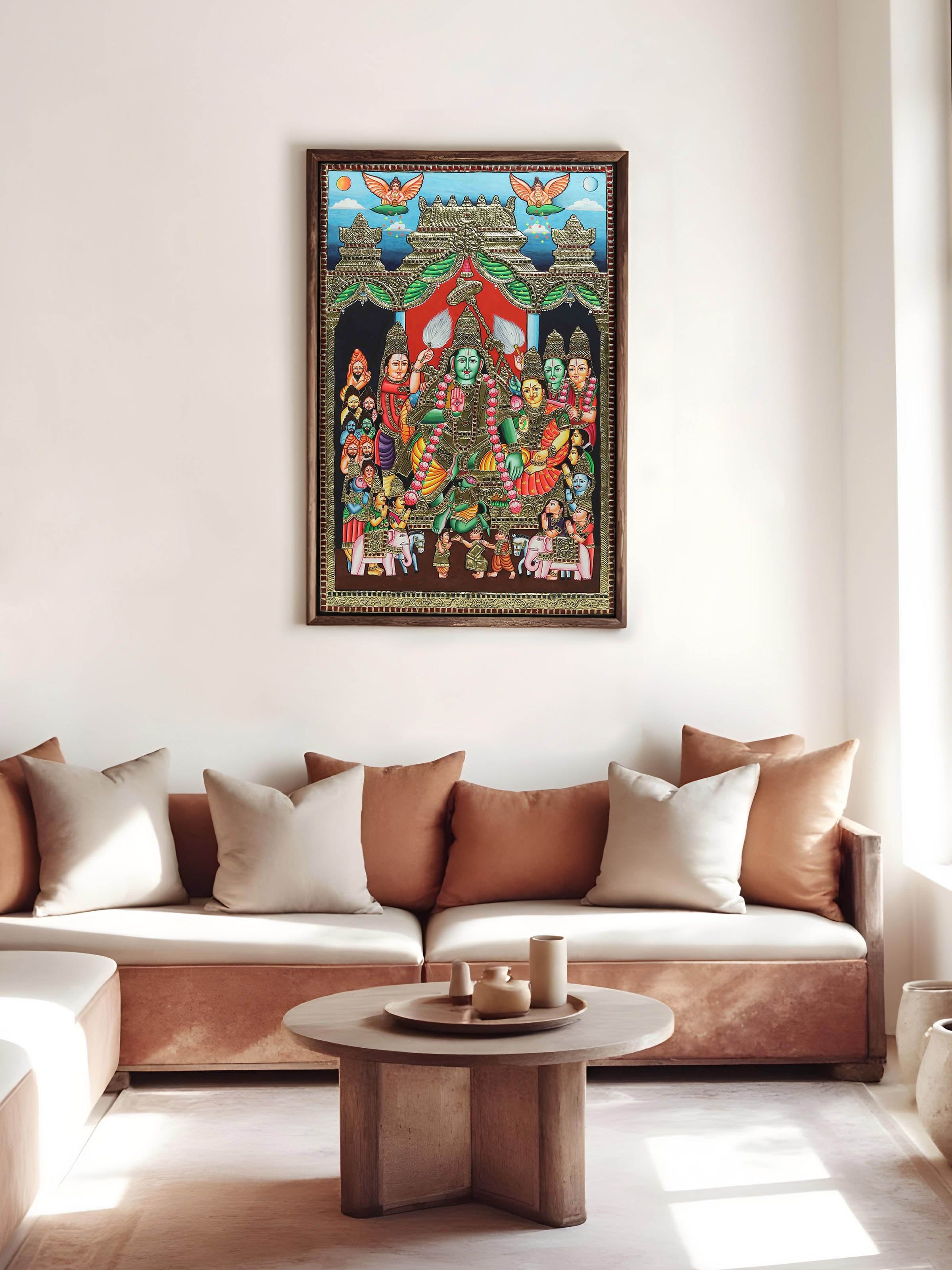 Sri Rama Pattabhishekam Thanjavur Painting