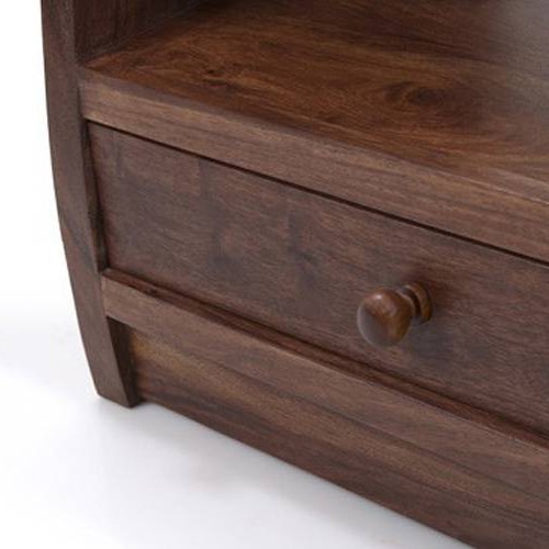 Siesta Solid Wood Bedside Table in Teak Finish