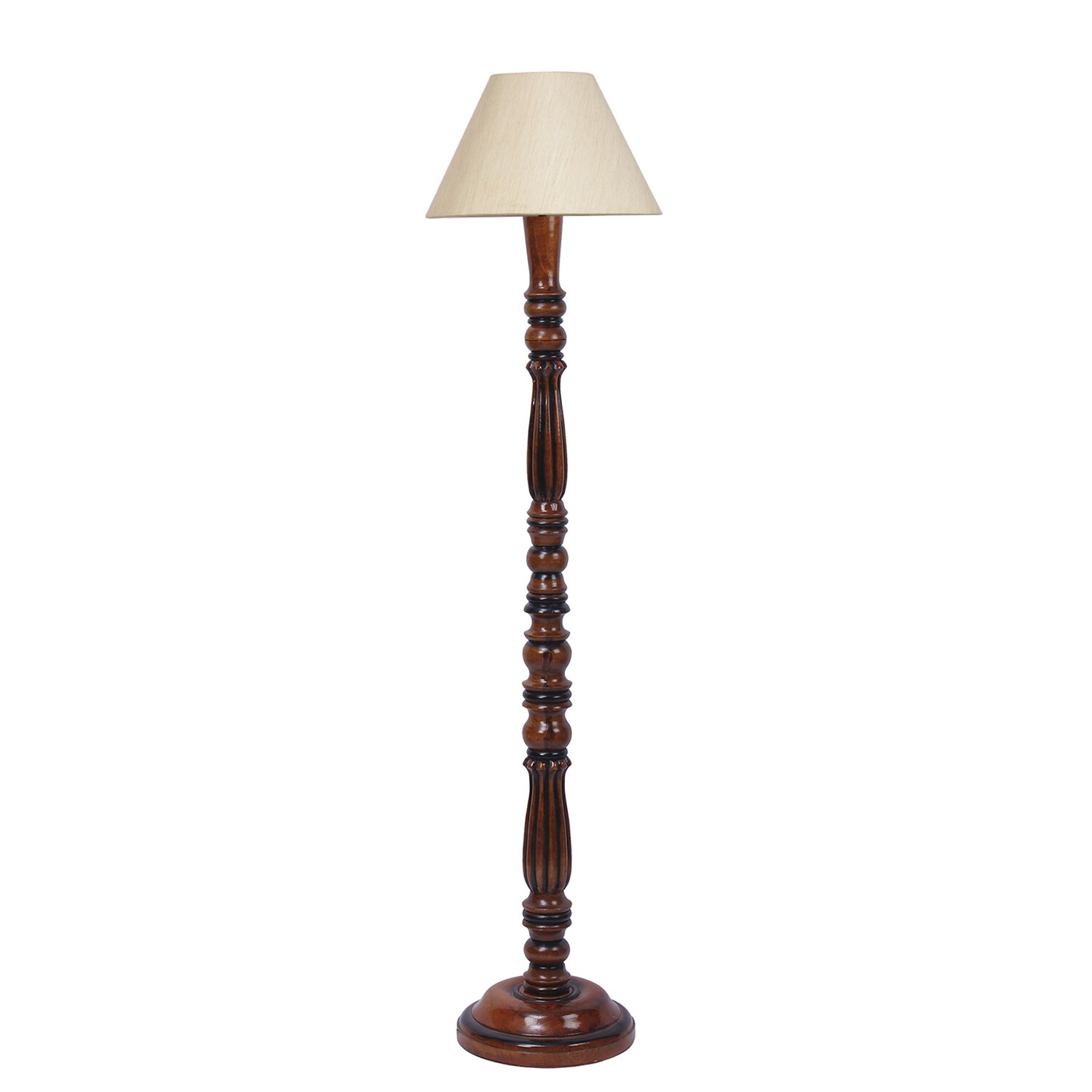 Devansh Wooden Floor Lamp